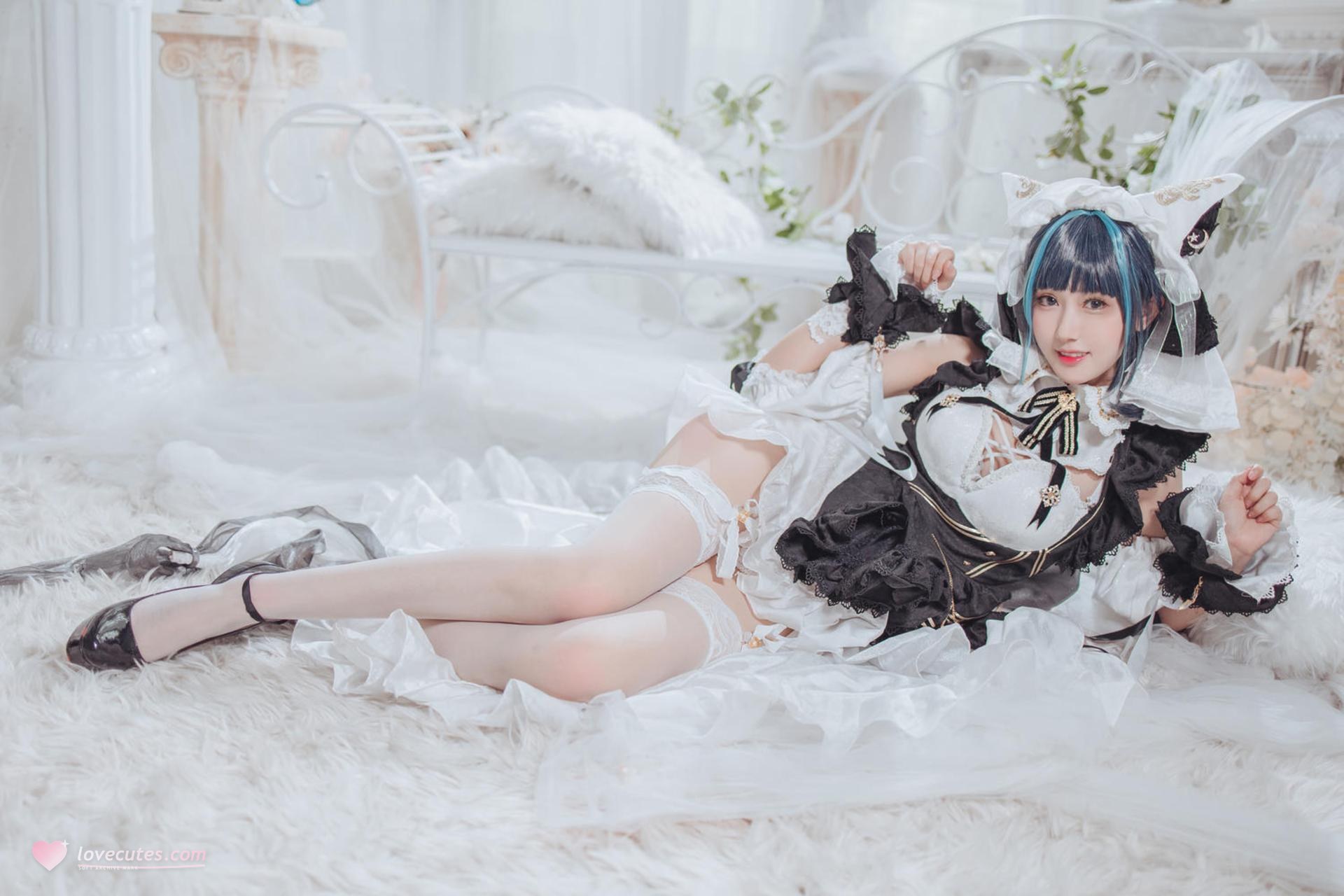 [Cosplay] Hanyu Sanwei - Cheshire hầu gái dáng đẹp 35P