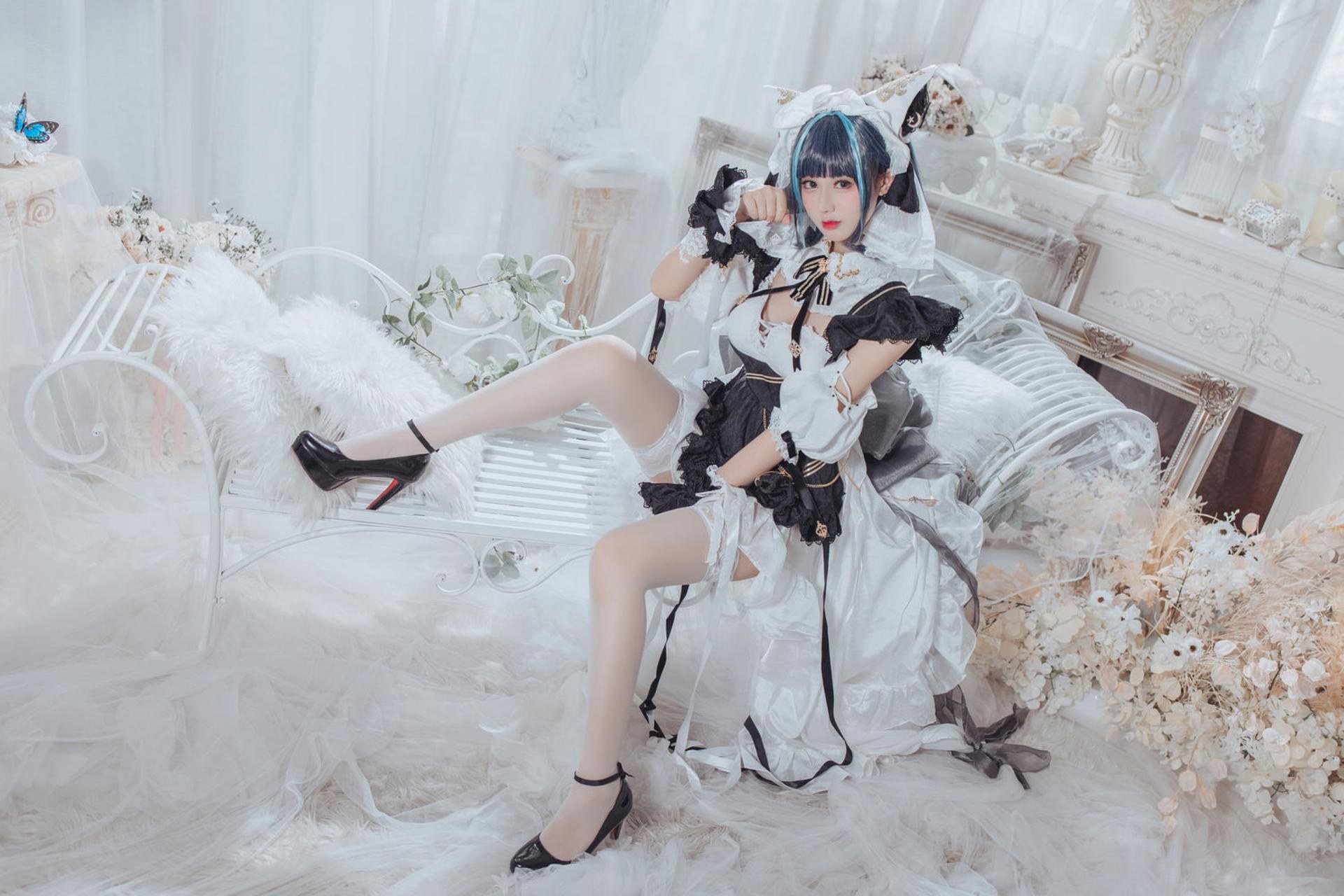 [Cosplay] Hanyu Sanwei - Cheshire hầu gái dáng đẹp 35P