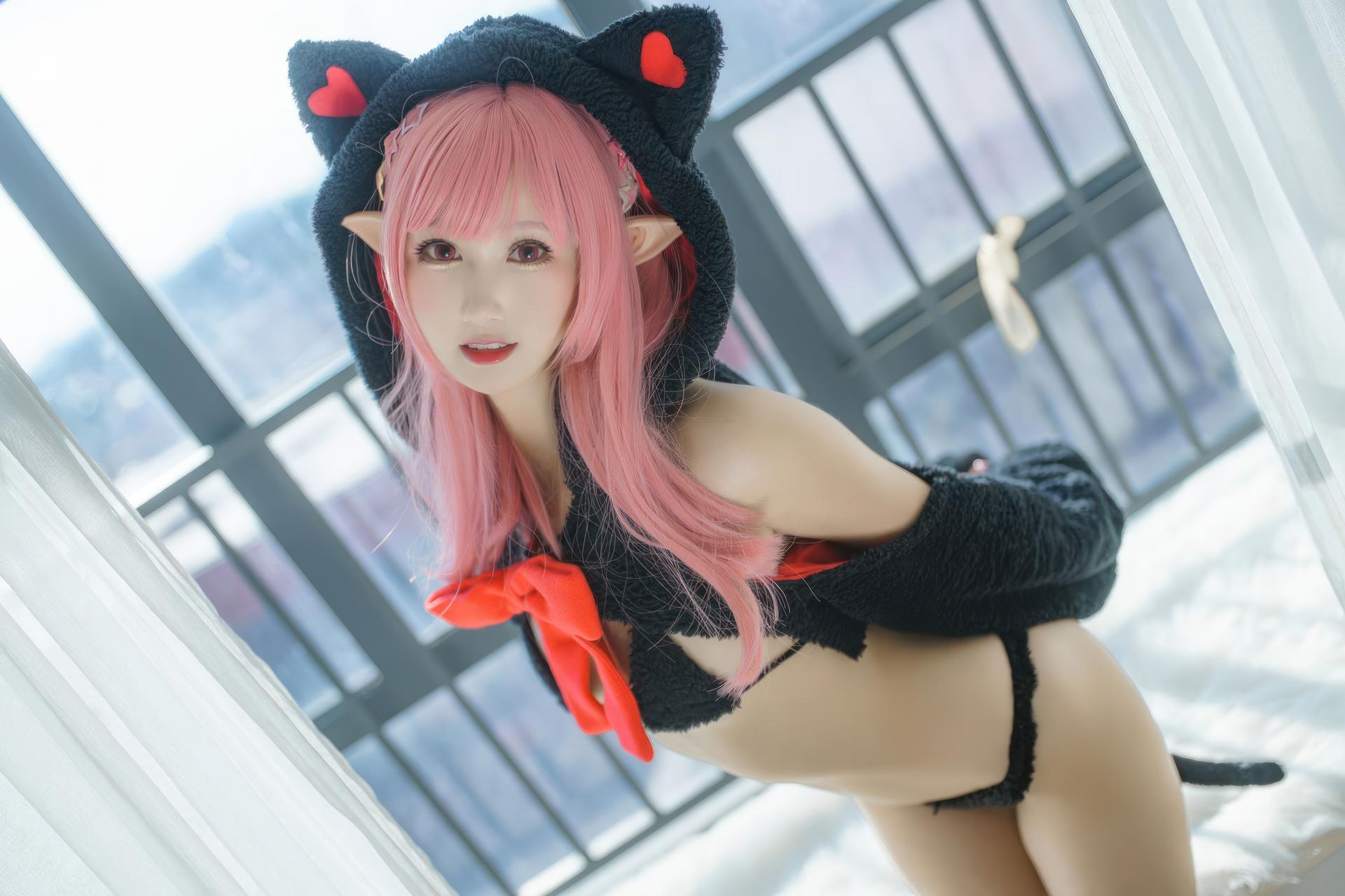 [cosplay] Hanyu Sanwei - ピンク髪ギフト猫 コスプレ 26P
