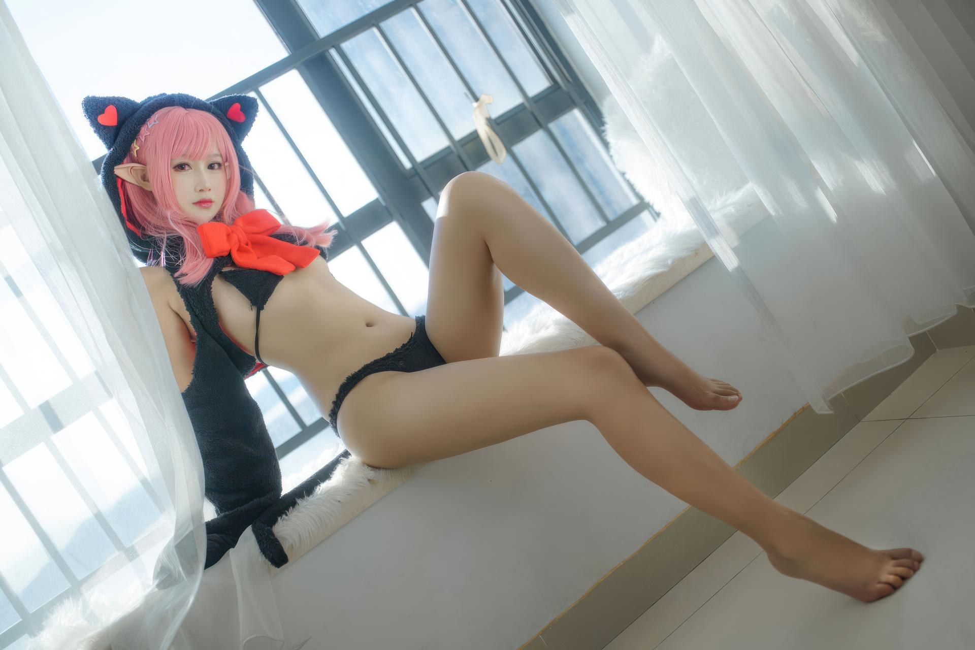 [cosplay] Hanyu Sanwei - ピンク髪ギフト猫 コスプレ 26P