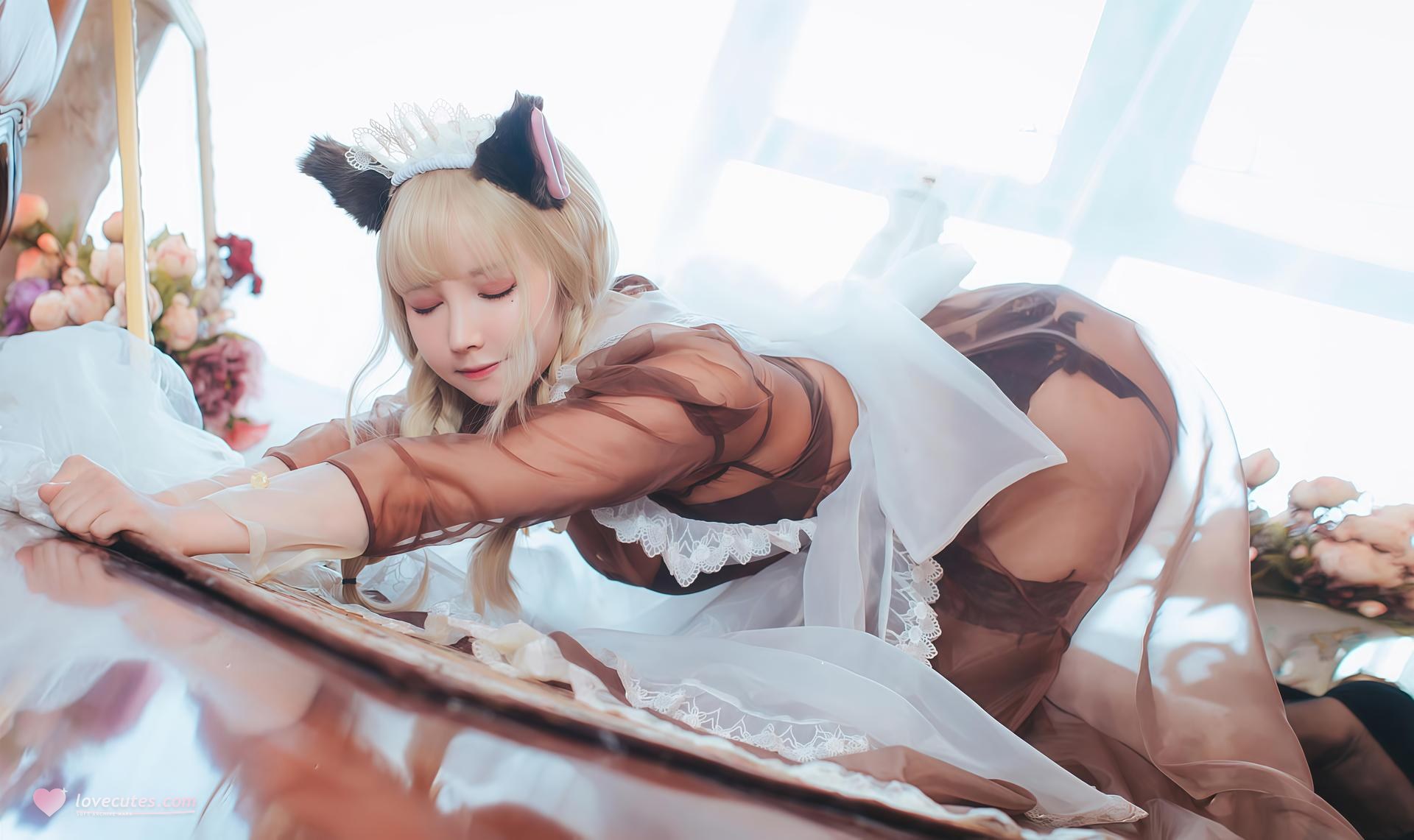 [Cosplay] Hanyu Sanwei and Yi Qian Zhi Mao Bohe - duo sheer maid room 32P