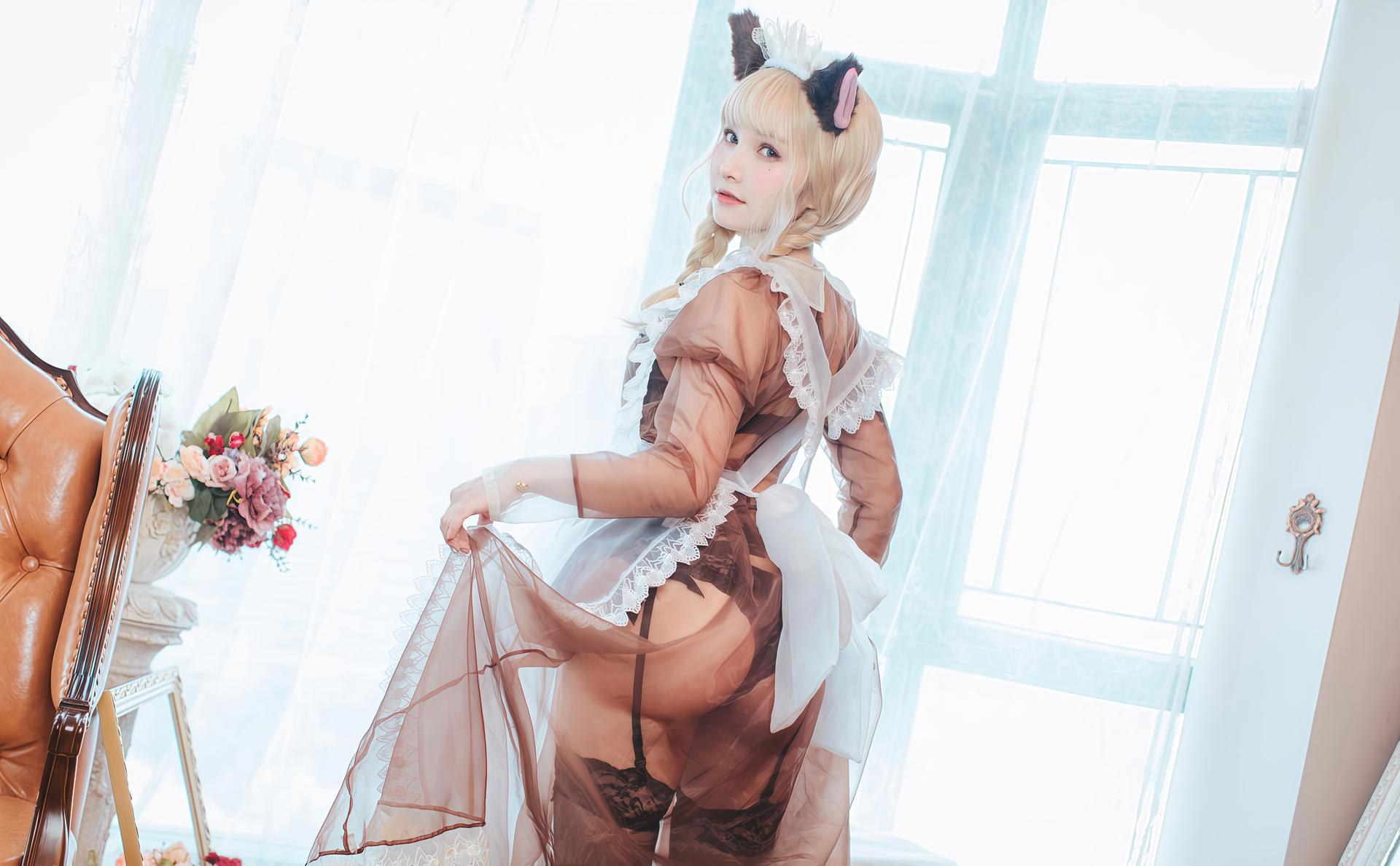 [Cosplay] Hanyu Sanwei and Yi Qian Zhi Mao Bohe - duo sheer maid room 32P