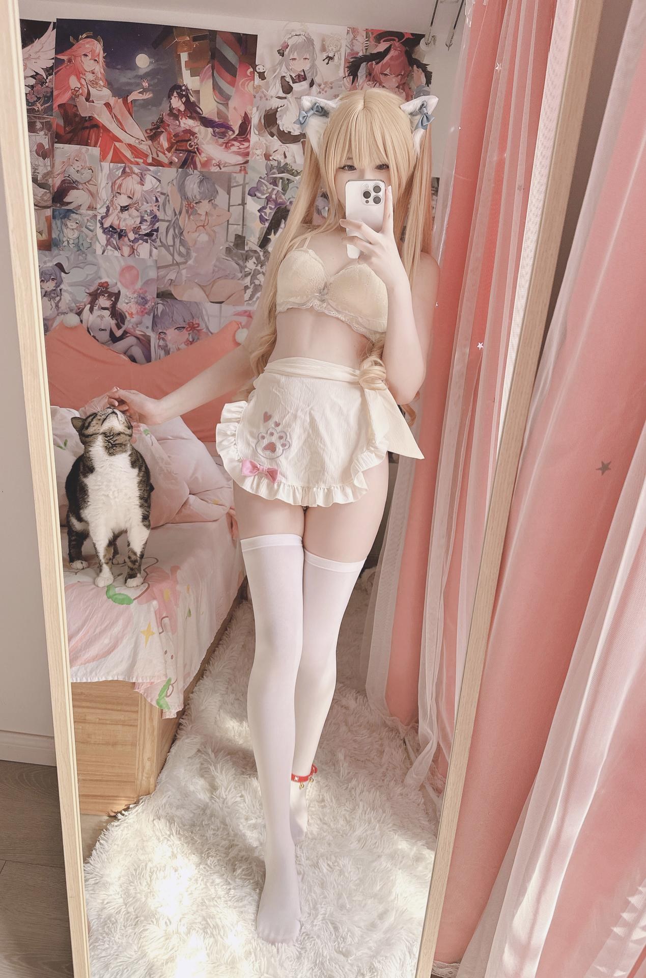 Xi Daidai - Cat-ear Maid bộ ảnh người thật phong cách riêng tư 19P1V