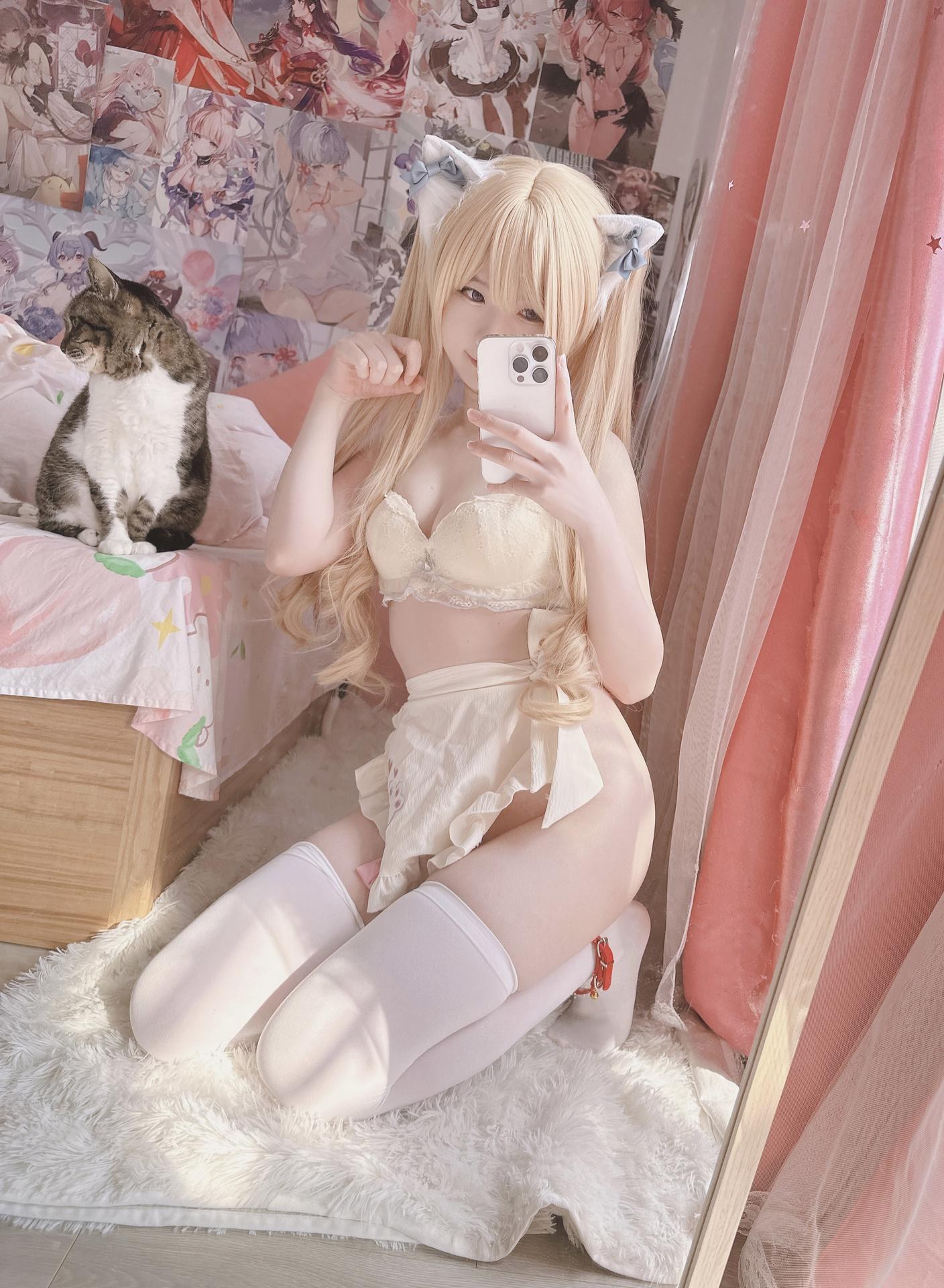 Xi Daidai - Cat-ear Maid bộ ảnh người thật phong cách riêng tư 19P1V