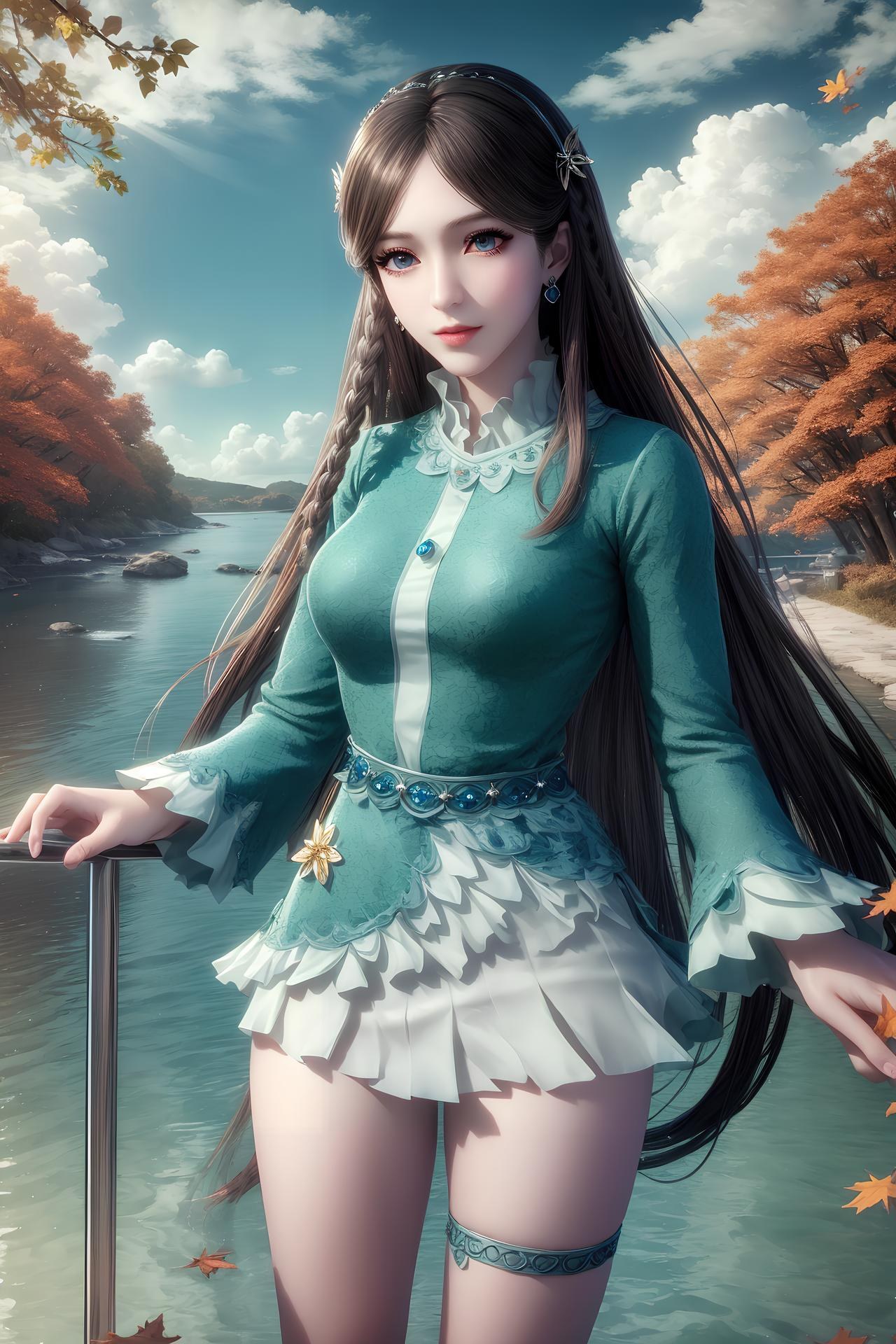 AI Nudes - 斗罗大陆 宁荣荣：黑发水景全裸图集 36P