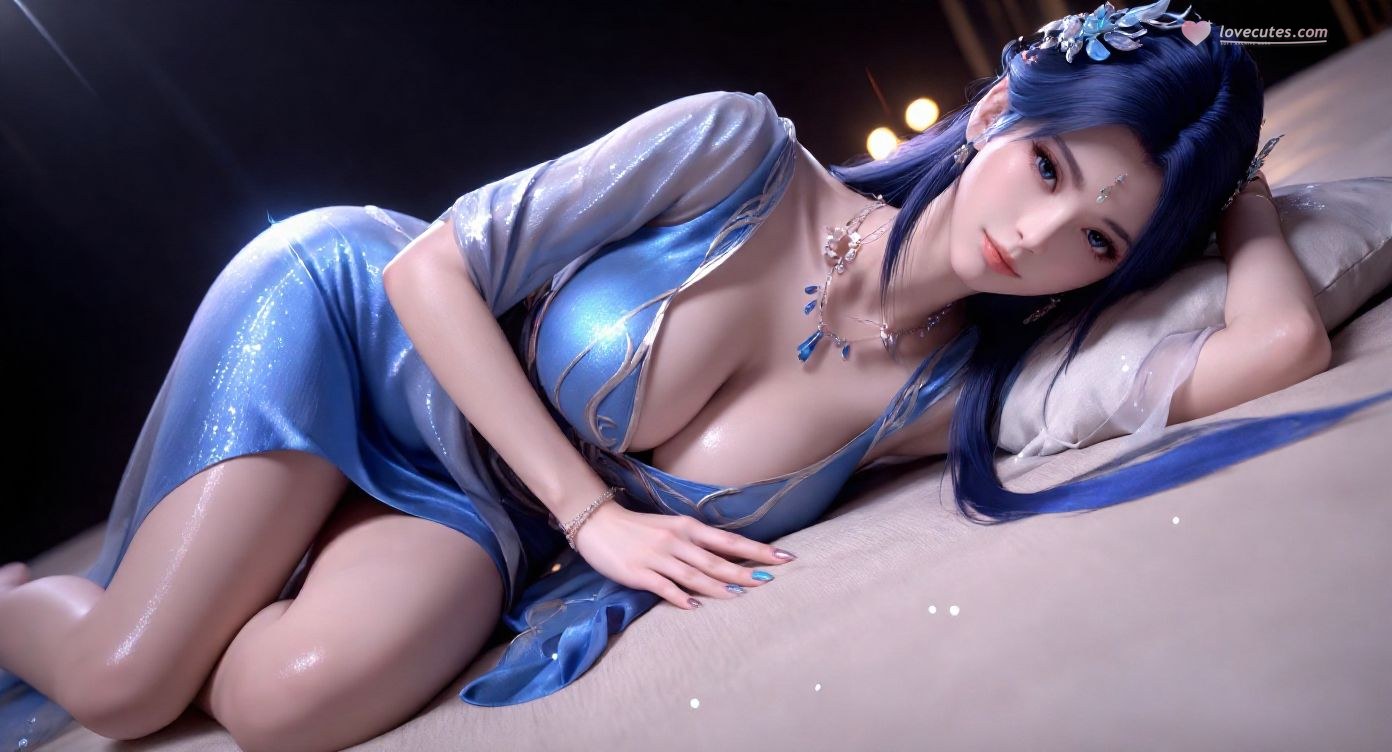 AI Nudes - Battle Through the Heavens Yao Ling Blue-White Lingerie 301P