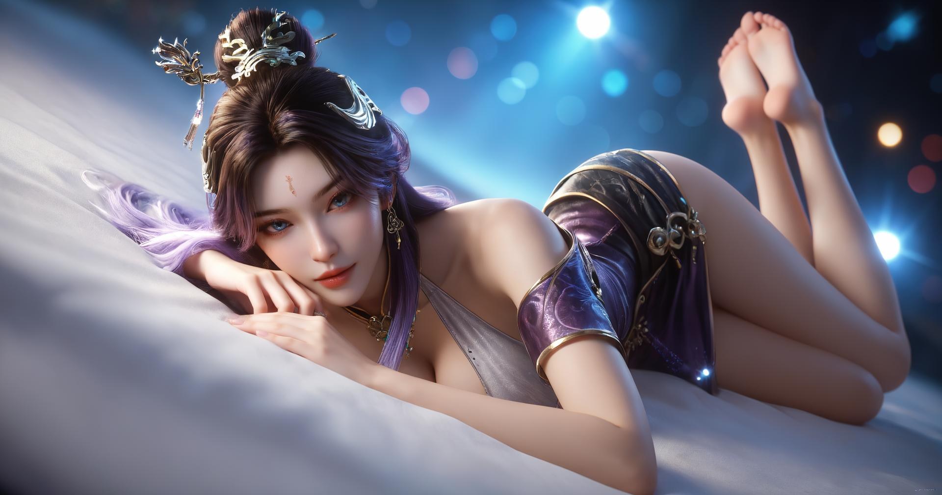 AI Porn - 光阴之外 丁雪：黑紫古风束缚交合图集 308P