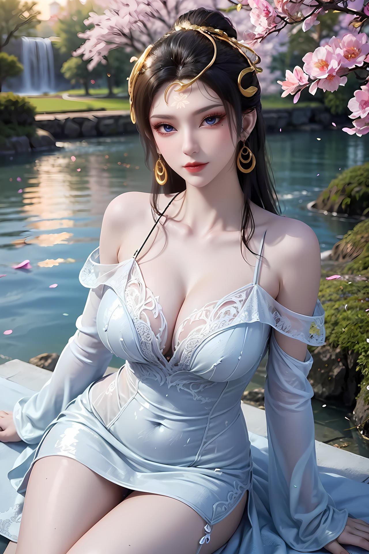 AI Porn - 仙遺三祖：櫻花庭院白紗交合影片圖集 89P1V