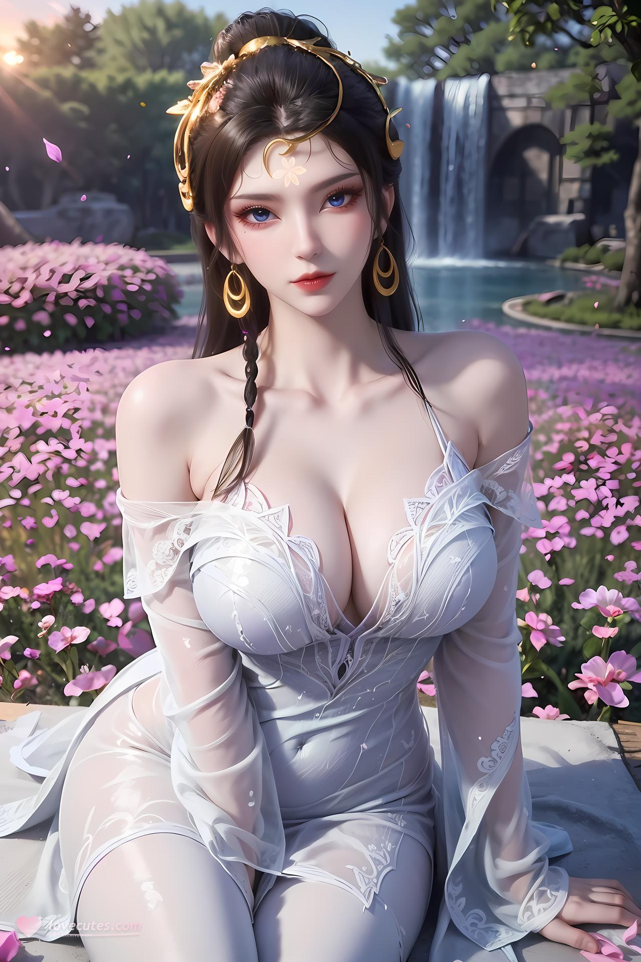 AI Porn - 仙遺三祖：櫻花庭院白紗交合影片圖集 89P1V