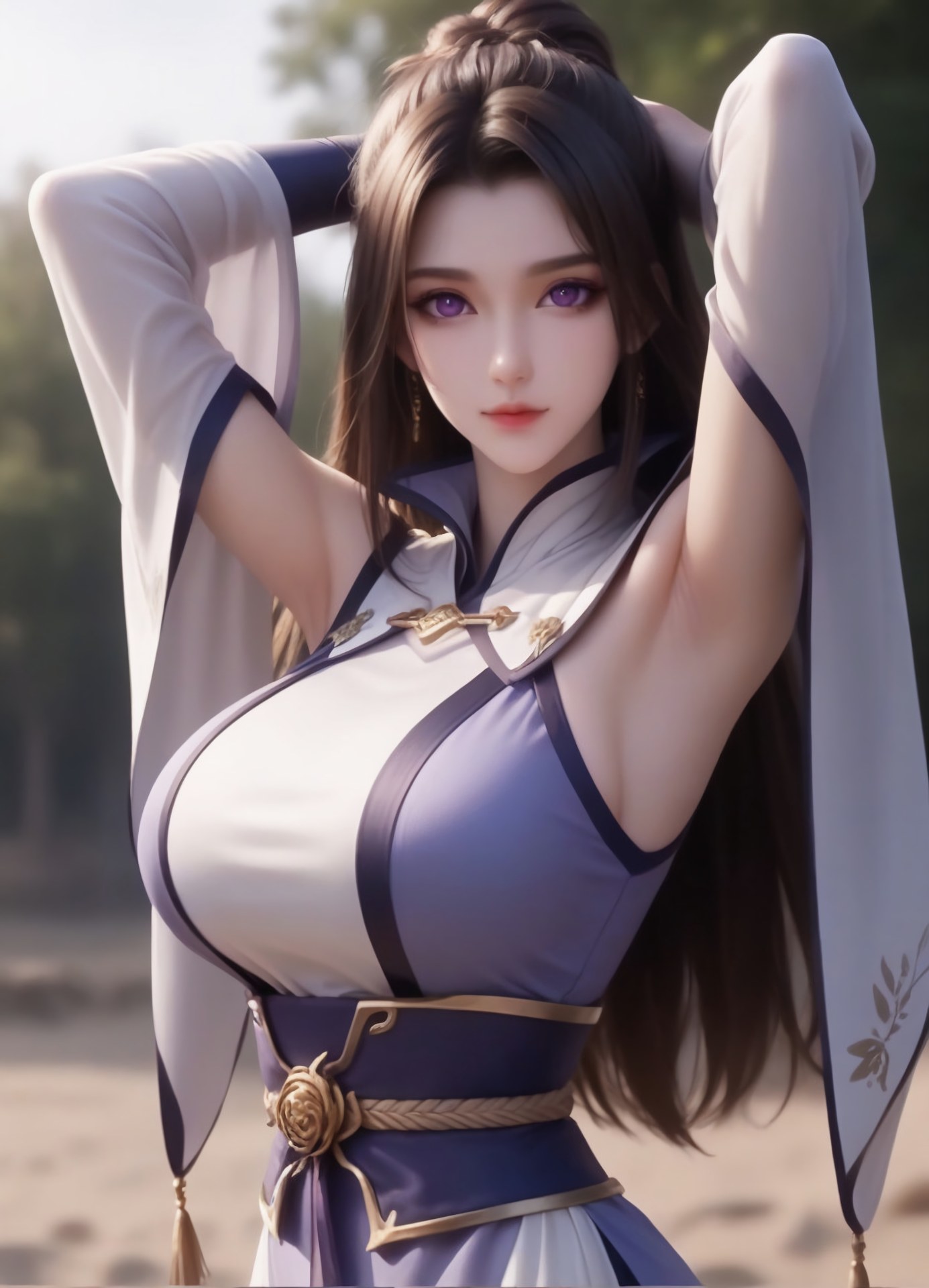 AI Porn - Chu Tinh Kỳ Nhất Niệm Vĩnh Hằng áo tu tiên trắng tím ven biển 105P