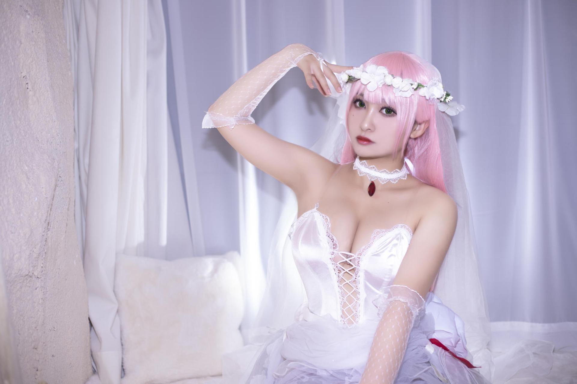 [cosplay] 洛璃LoLiSAMA - 02花嫁：角色還原美腿大尺度 63P