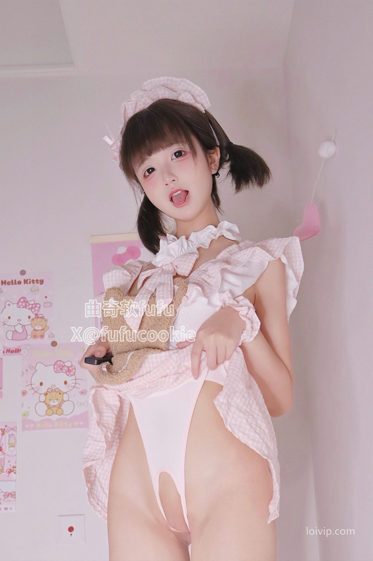 [Cosplay] Cookie Soft Fufu - bear maid bedroom 39P2V