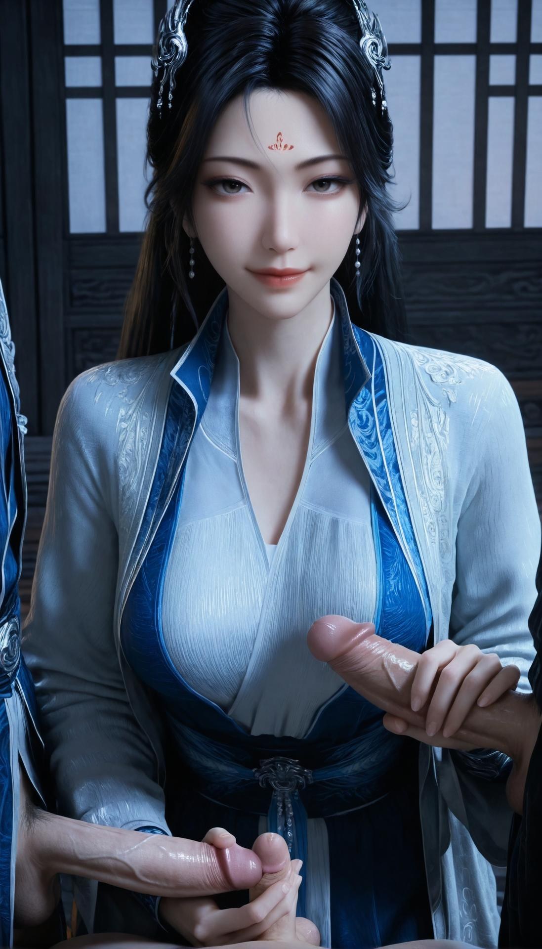 AI Porn - 凡人修仙傳 南宮婉：藍白古風全裸露穴圖集 305P