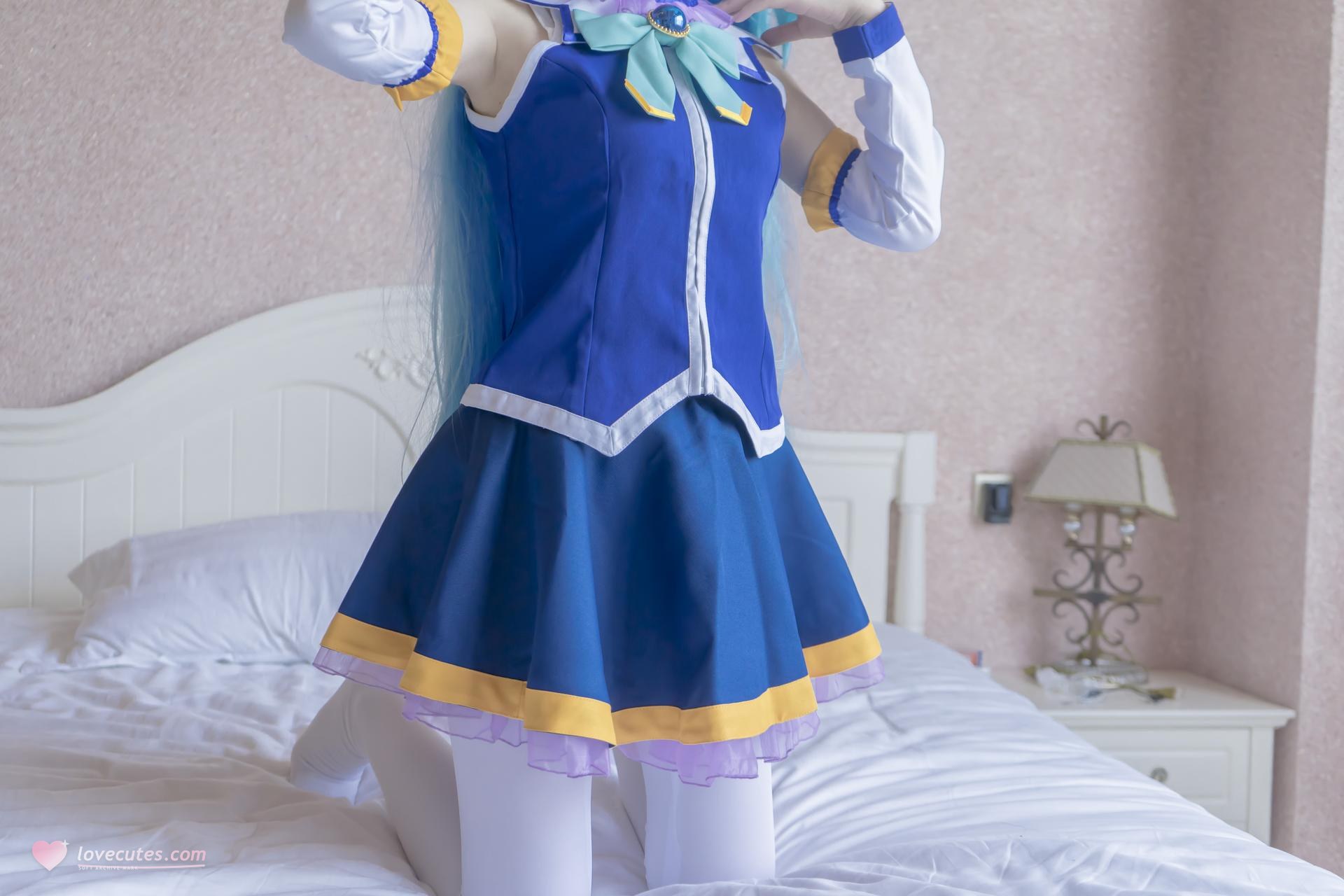 [Cosplay] Shaonv Yinghua - Aqua: phong cách ảnh người lớn chi tiết hở ngực vòng ba nổi bật bộ ảnh 80P