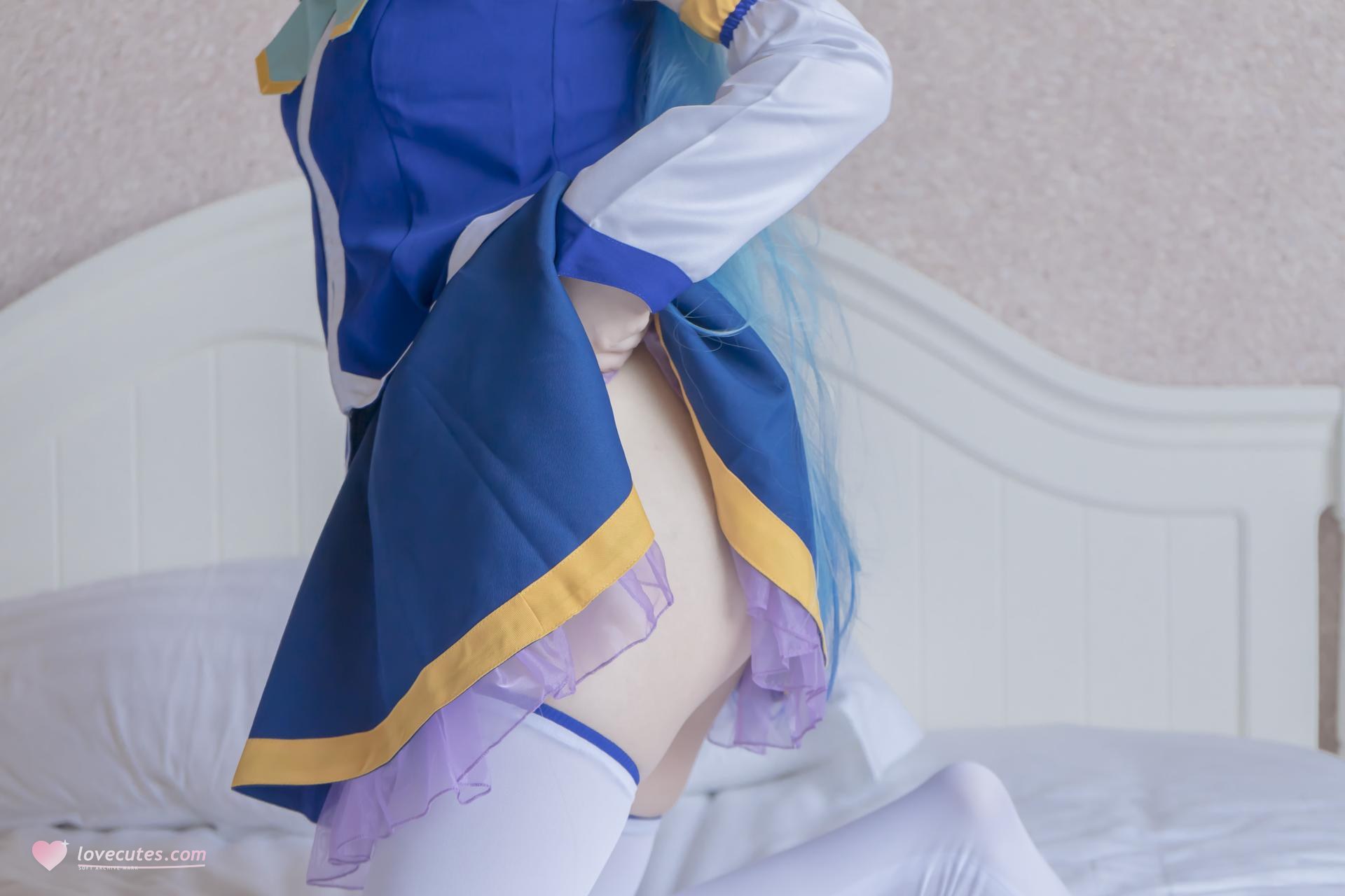 [Cosplay] Shaonv Yinghua - Aqua: phong cách ảnh người lớn chi tiết hở ngực vòng ba nổi bật bộ ảnh 80P