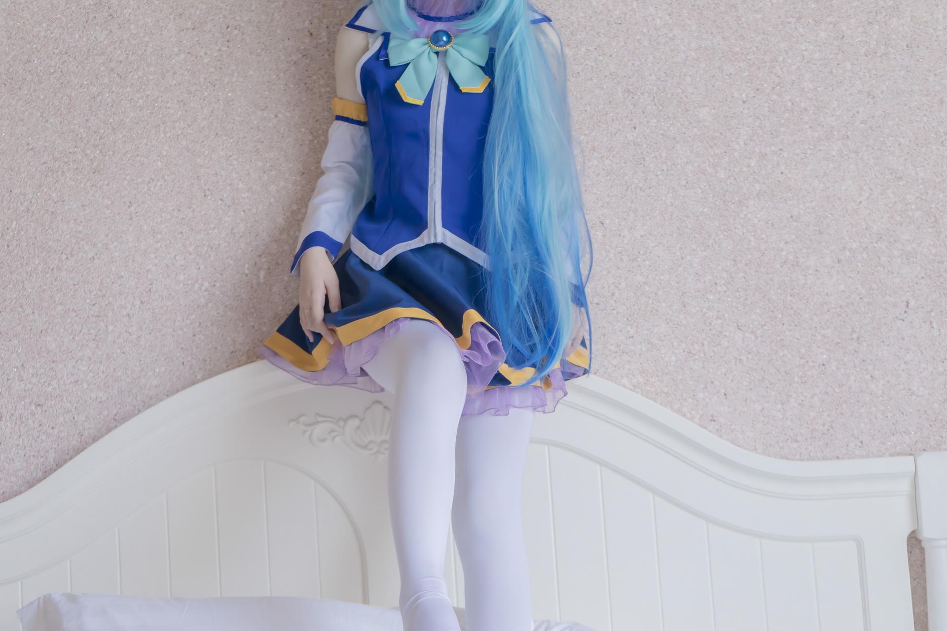 [Cosplay] Shaonv Yinghua - Aqua: phong cách ảnh người lớn chi tiết hở ngực vòng ba nổi bật bộ ảnh 80P