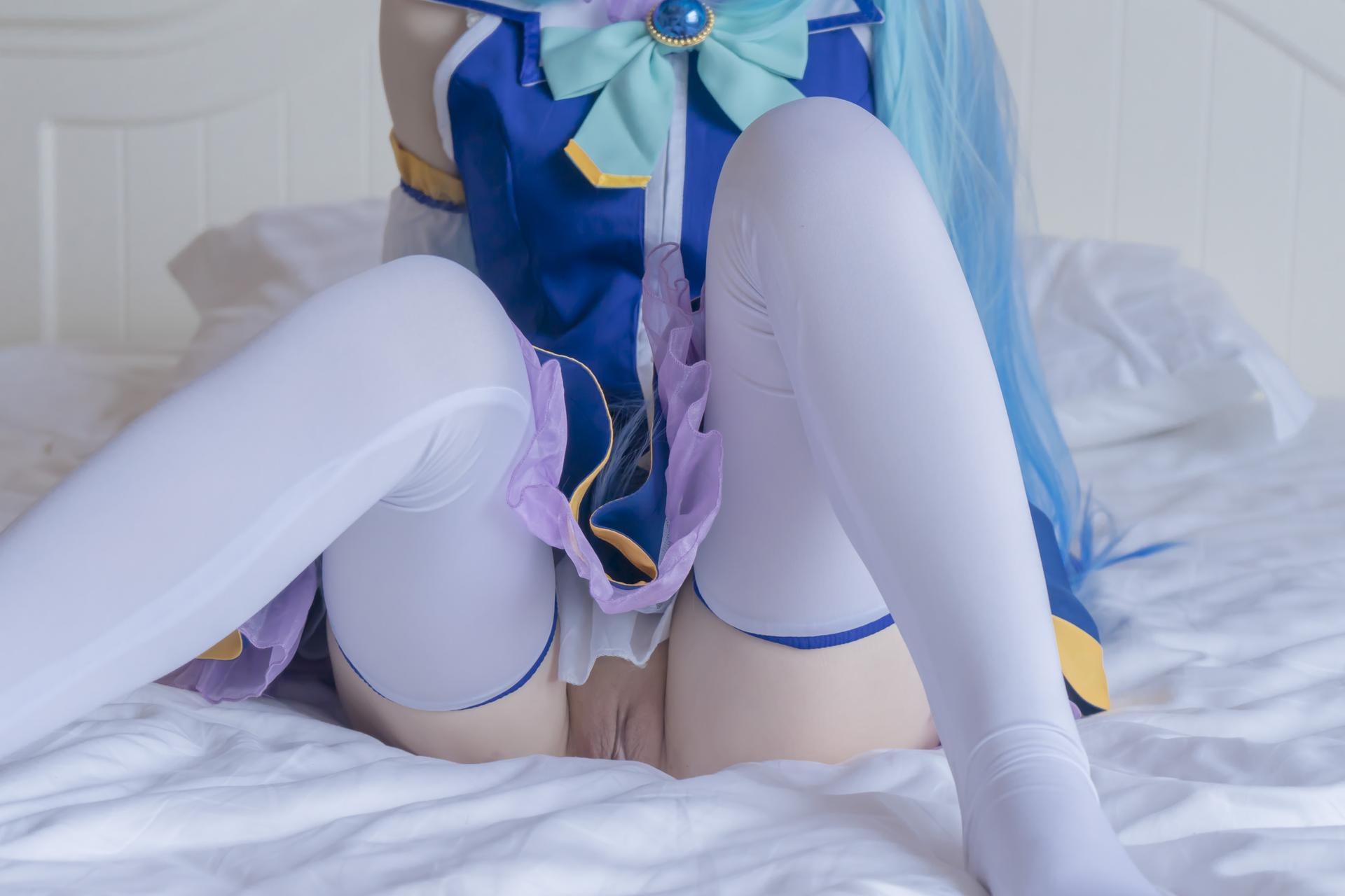 [Cosplay] Shaonv Yinghua - Aqua: phong cách ảnh người lớn chi tiết hở ngực vòng ba nổi bật bộ ảnh 80P