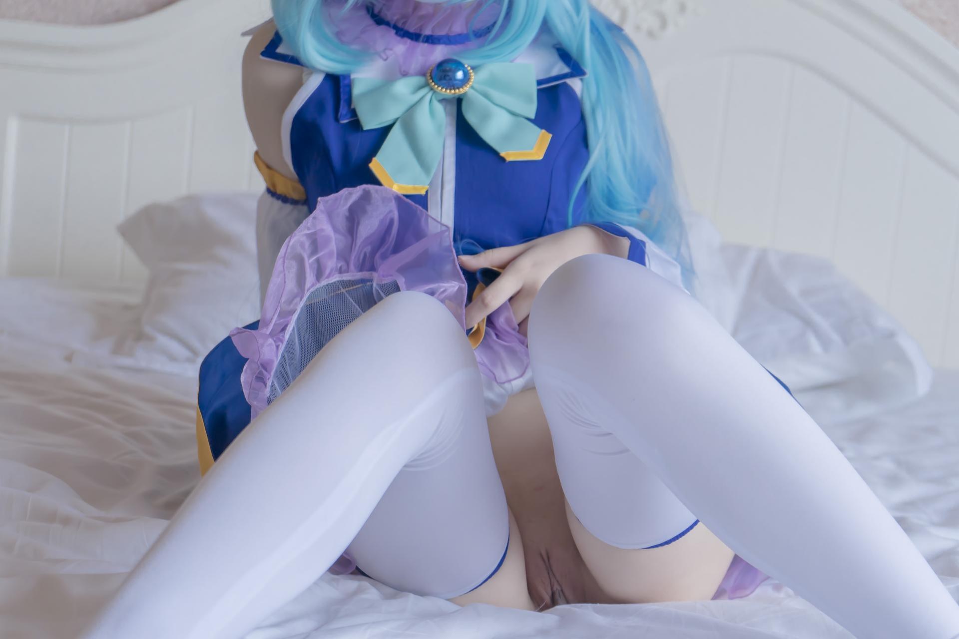 [Cosplay] Shaonv Yinghua - Aqua: phong cách ảnh người lớn chi tiết hở ngực vòng ba nổi bật bộ ảnh 80P