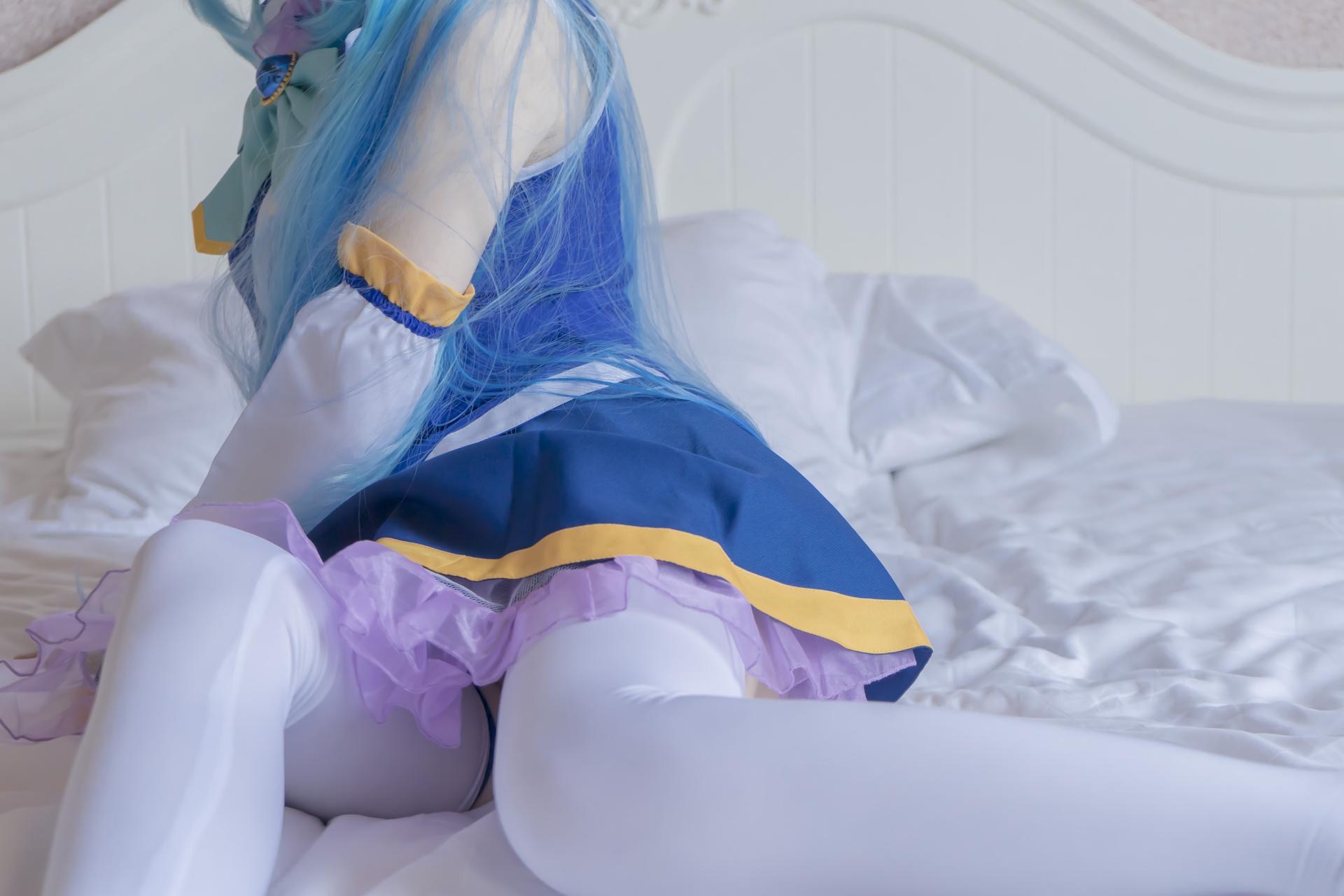 [Cosplay] Shaonv Yinghua - Aqua: phong cách ảnh người lớn chi tiết hở ngực vòng ba nổi bật bộ ảnh 80P