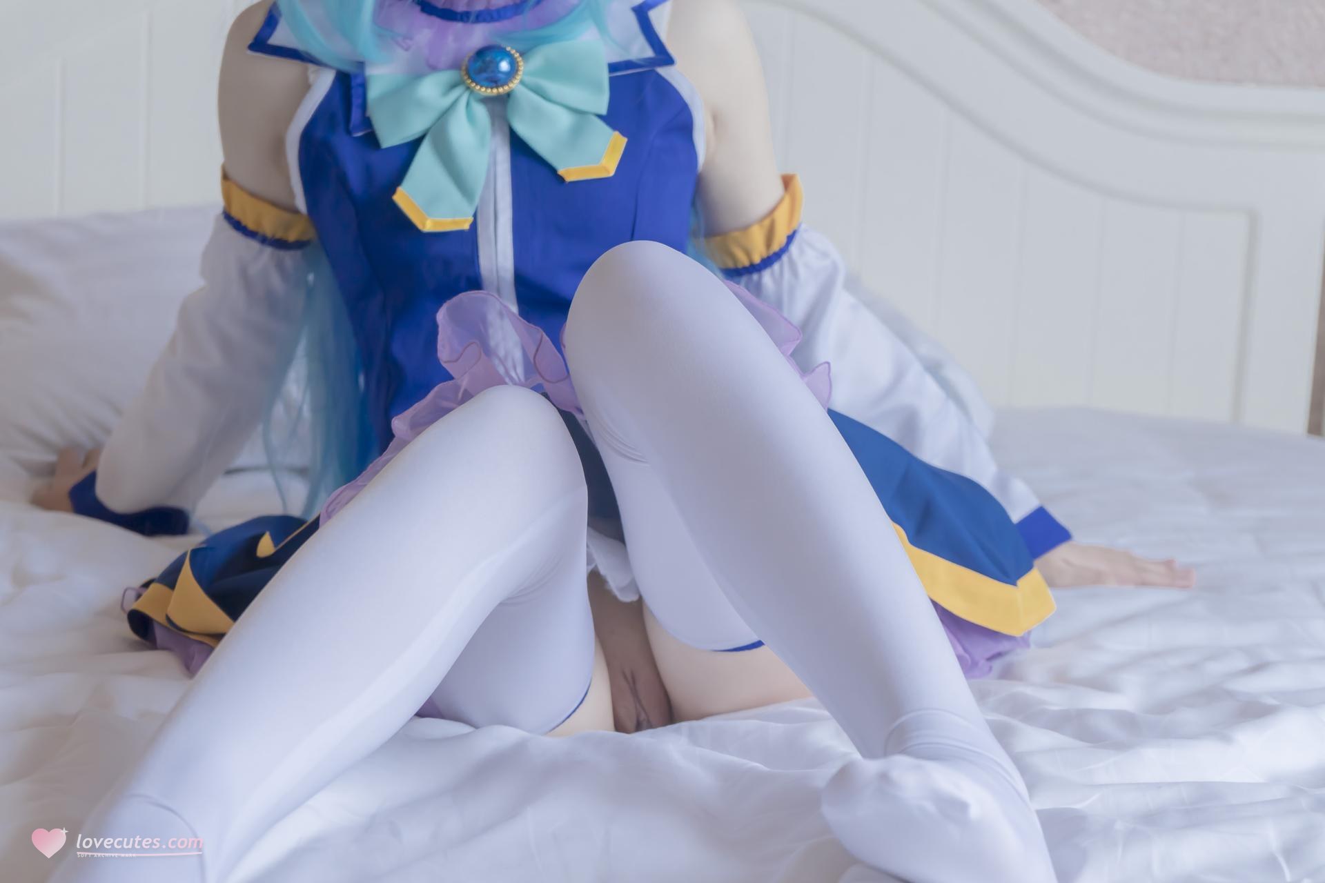[Cosplay] Shaonv Yinghua - Aqua: phong cách ảnh người lớn chi tiết hở ngực vòng ba nổi bật bộ ảnh 80P