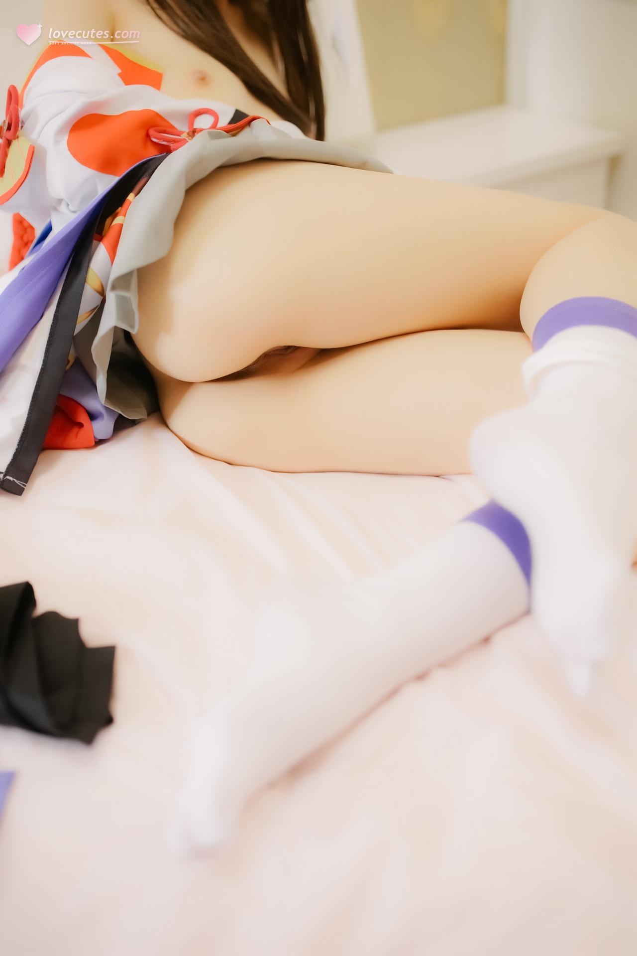[cosplay] 少女映画 - 阴阳师 雪女：翘臀露穴学生装大尺度角色还原 96P