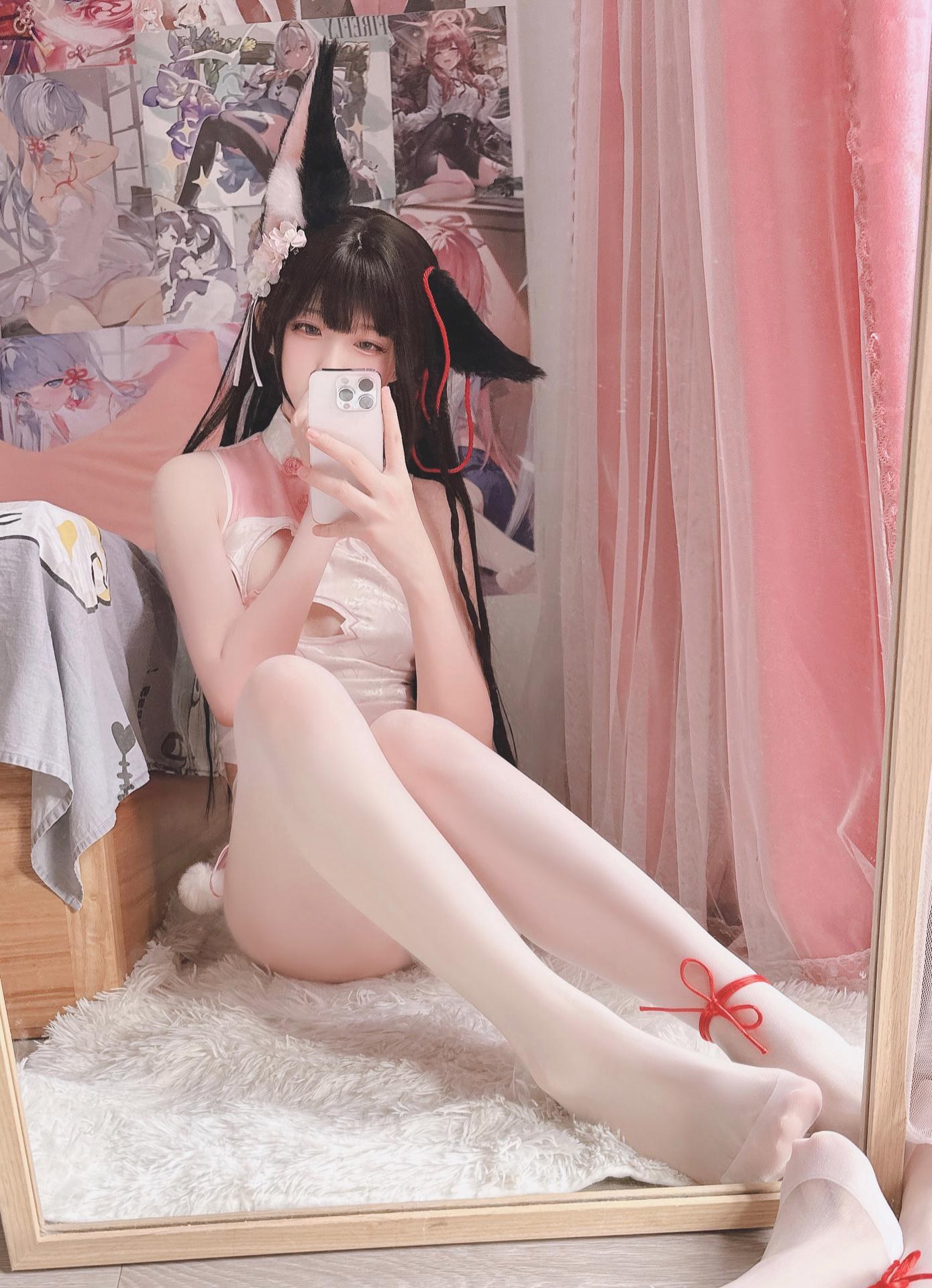 [cosplay] 習呆呆 - 長門：翘臀旗袍黑絲大尺度角色還原 20P3G2V