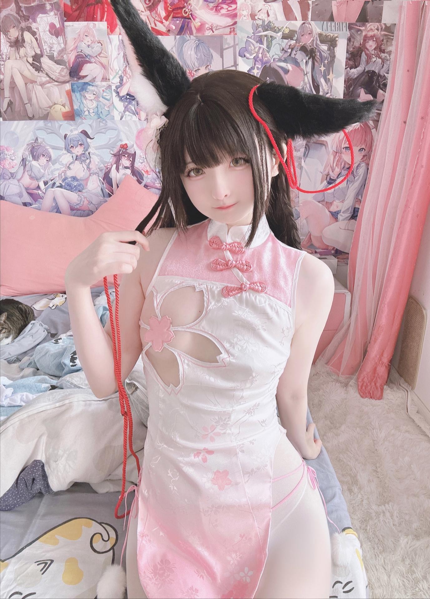 [cosplay] 習呆呆 - 長門：翘臀旗袍黑絲大尺度角色還原 20P3G2V
