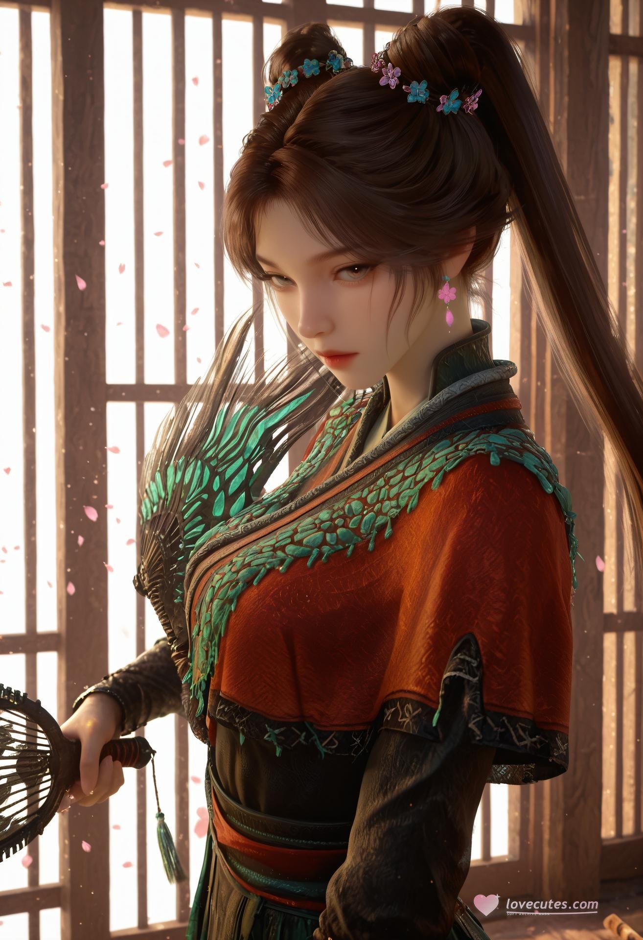 AI Porn - 凡人修仙传 梅凝：双马尾绿色古装露穴图集 307P