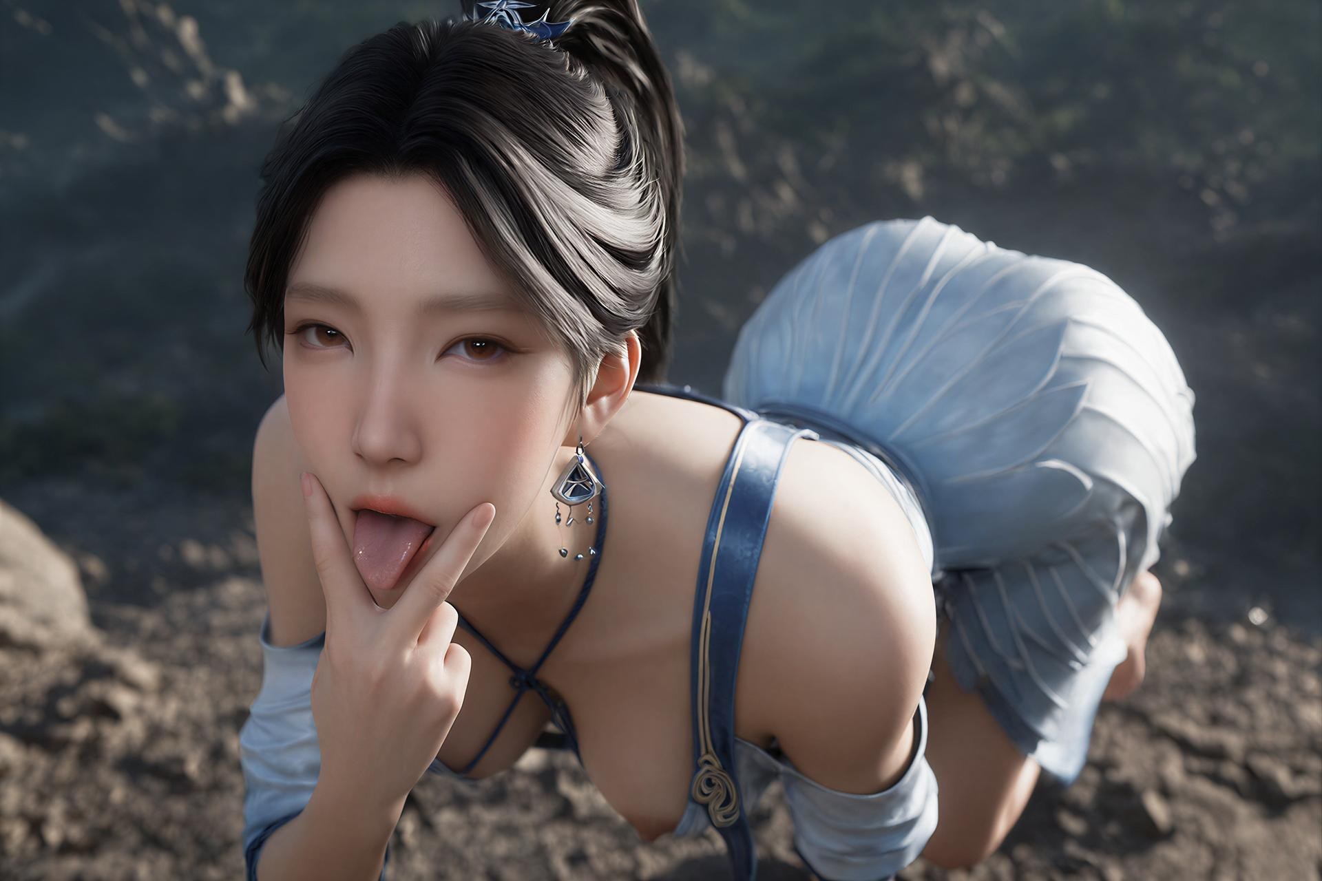 AI Porn - Diệp Huệ Linh cổ phong xanh trắng núi đá 260P