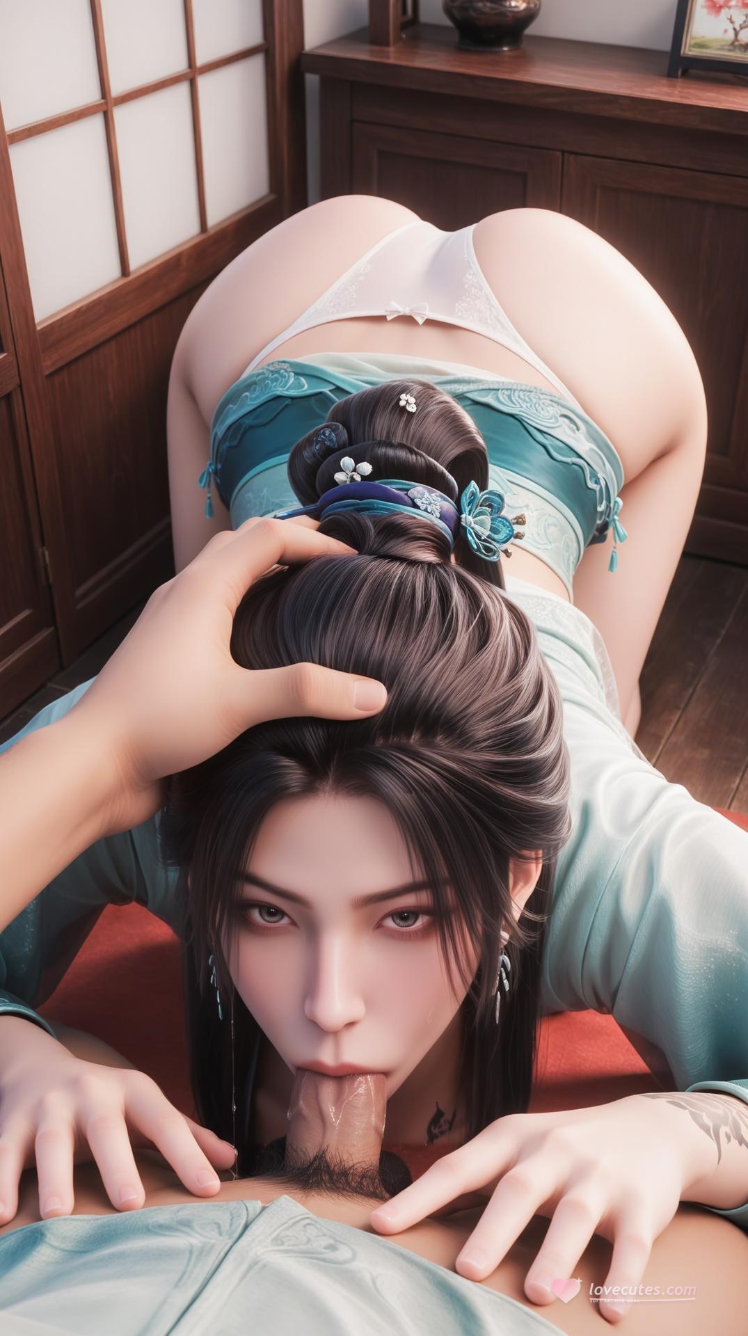 AI Porn - 剑来 李柳：青白古风室内交合视频图集 145P10V