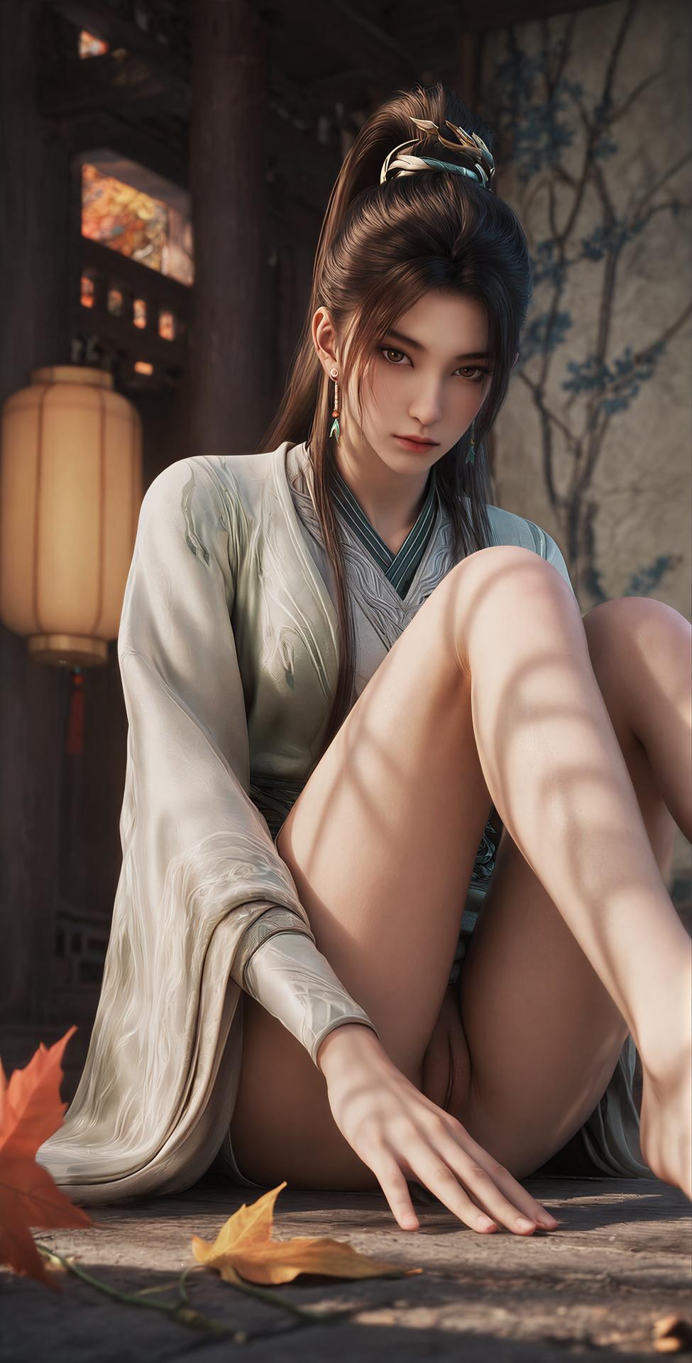 AI Porn - 剑来 宁姚：青衣枫叶床景交合图集 140P