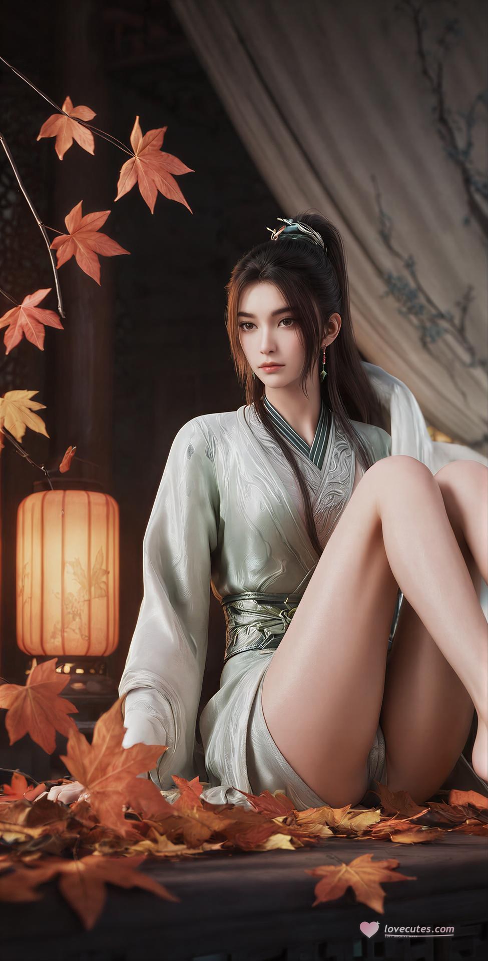 AI Porn - 剑来 宁姚：青衣枫叶床景交合图集 140P
