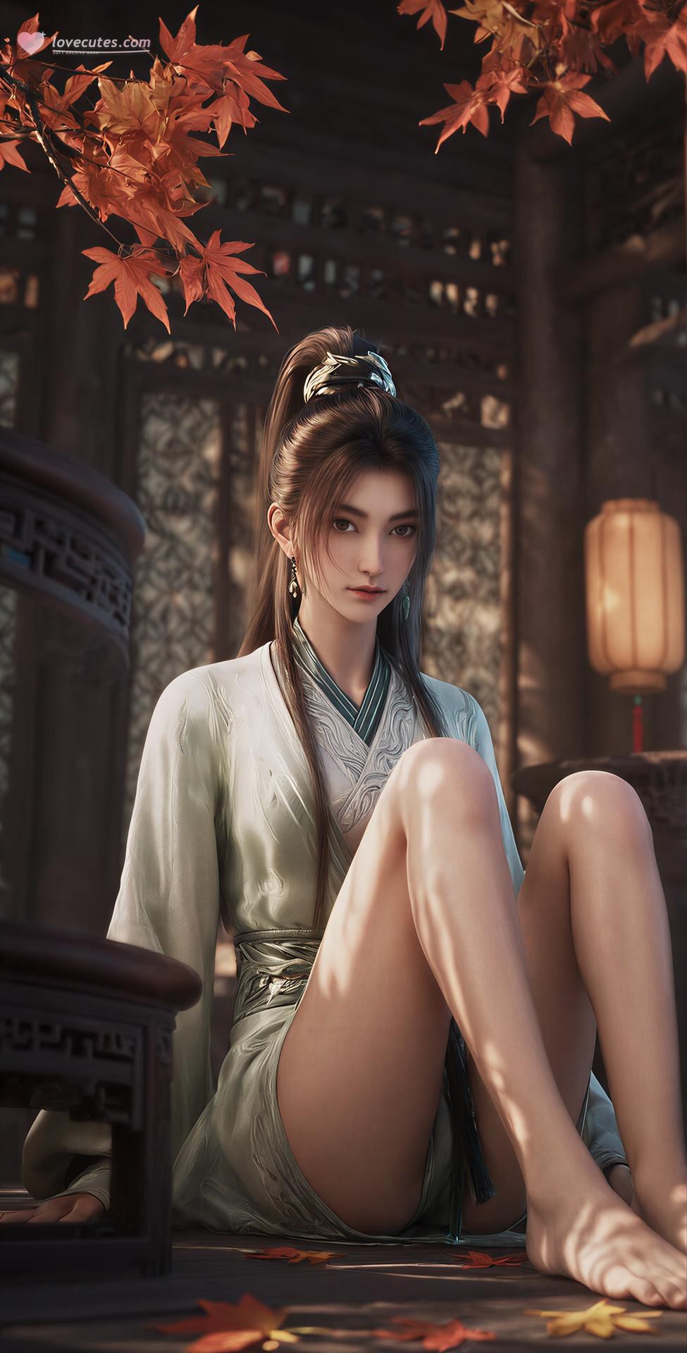 AI Porn - 剑来 宁姚：青衣枫叶床景交合图集 140P