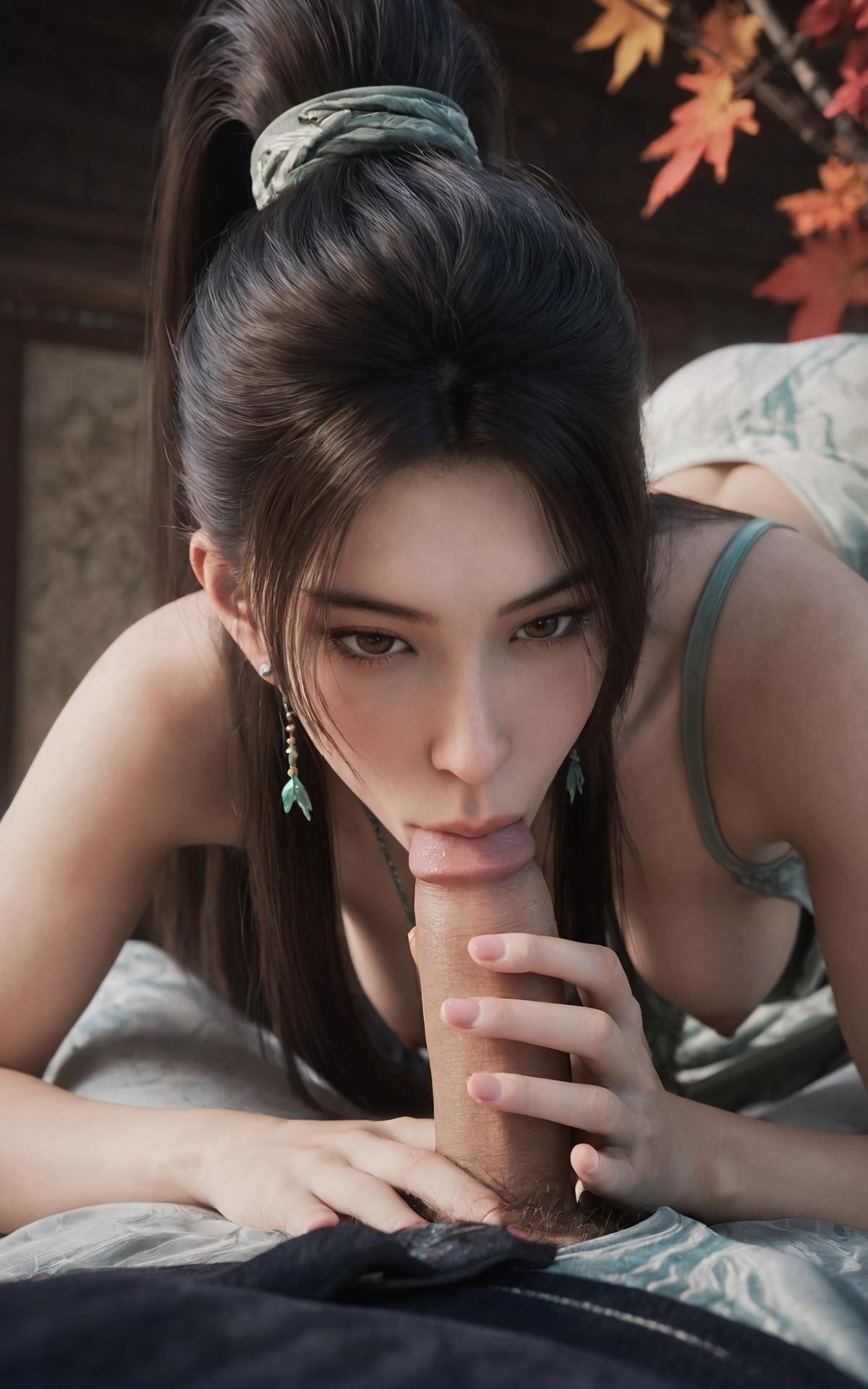 AI Porn - 劍來 寧姚：青衣楓葉床景交合圖集 140P