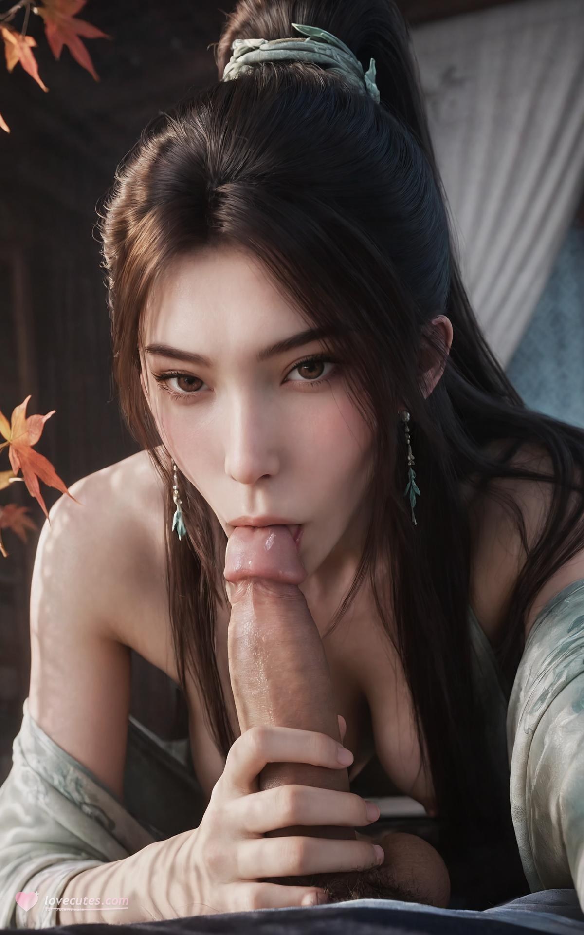 AI Porn - 劍來 寧姚：青衣楓葉床景交合圖集 140P