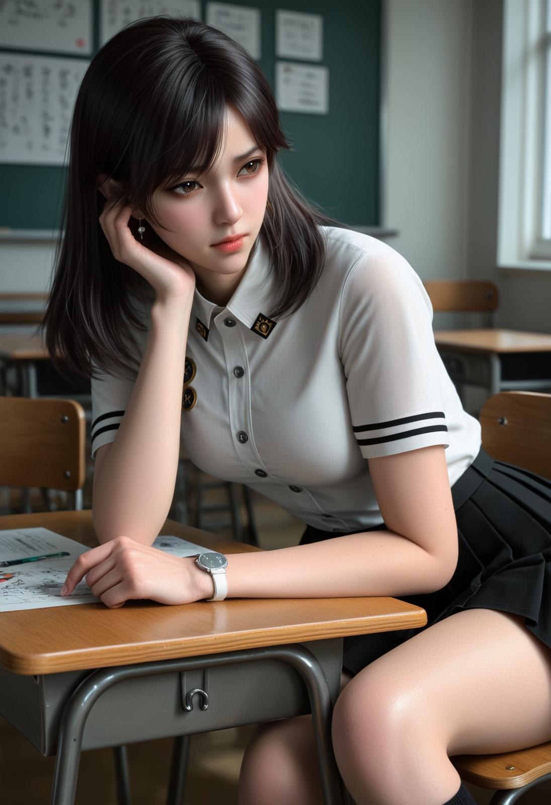 AI Porn - Swallowed Star Xu Xin ชุดนักเรียนถุงน่องขาว ห้องเรียน AI ผู้ใหญ่ 246P