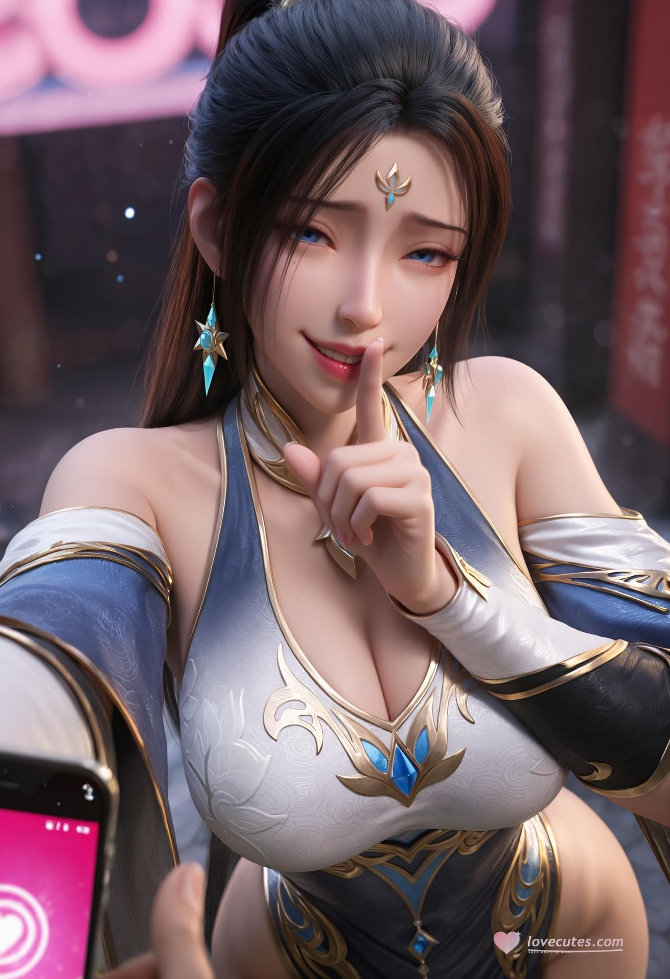 AI Porn - 姬凝霜：藍金宮裝黑白絲交合影片圖集 135P6V