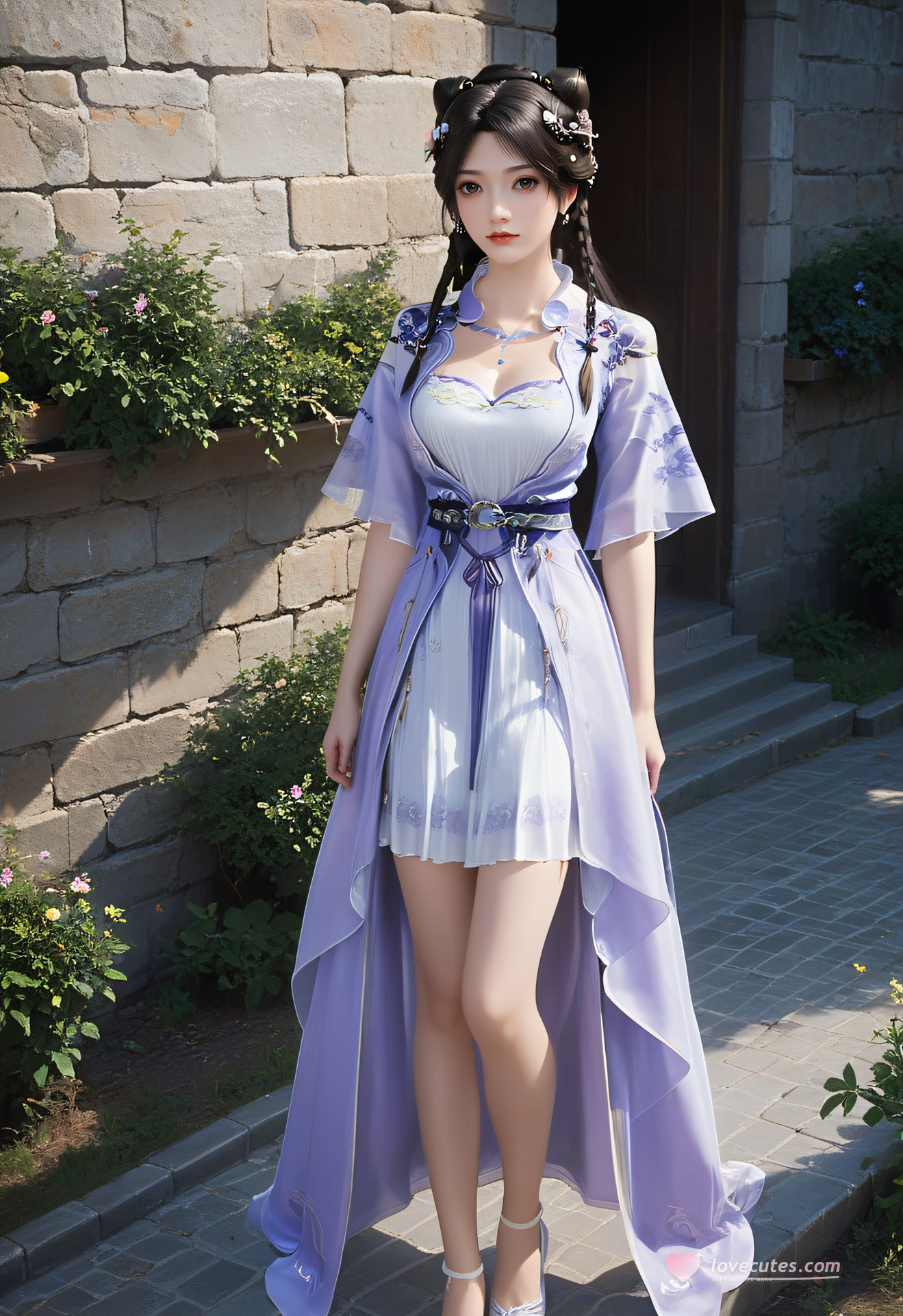 AI Porn - Cơ Tử Nguyệt cổ phong tím tất đen 53P