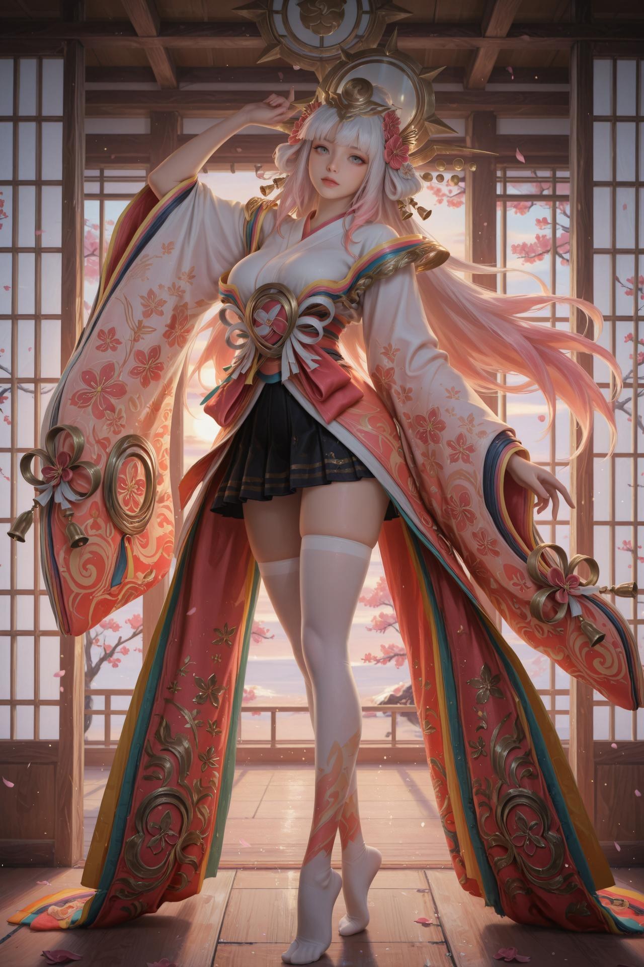 AI Porn - Nakoruru kimono hồng trắng tất trắng bộ ảnh người lớn AI 114P