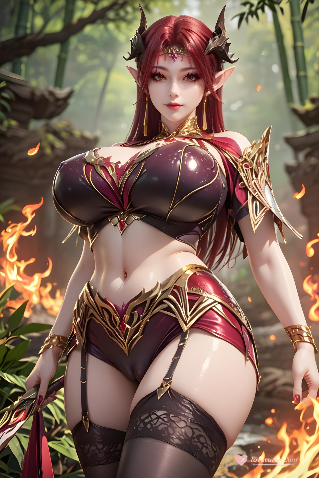 AI Porn - Yêu Dạ tóc tím phòng ngủ ngực lớn 30P