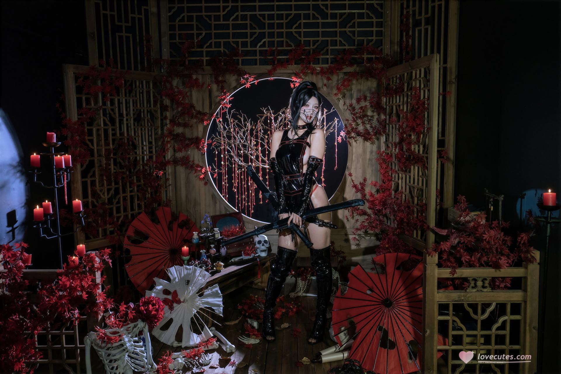 [Cosplay] Yunx1x1) - Bộ Dark Ninja Video 80P1V