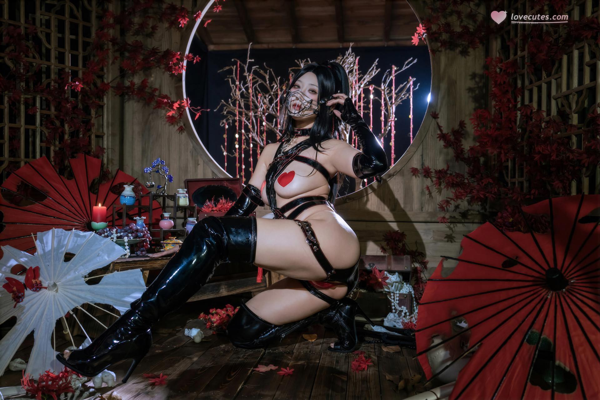 [Cosplay] Yunx1x1) - Bộ Dark Ninja Video 80P1V