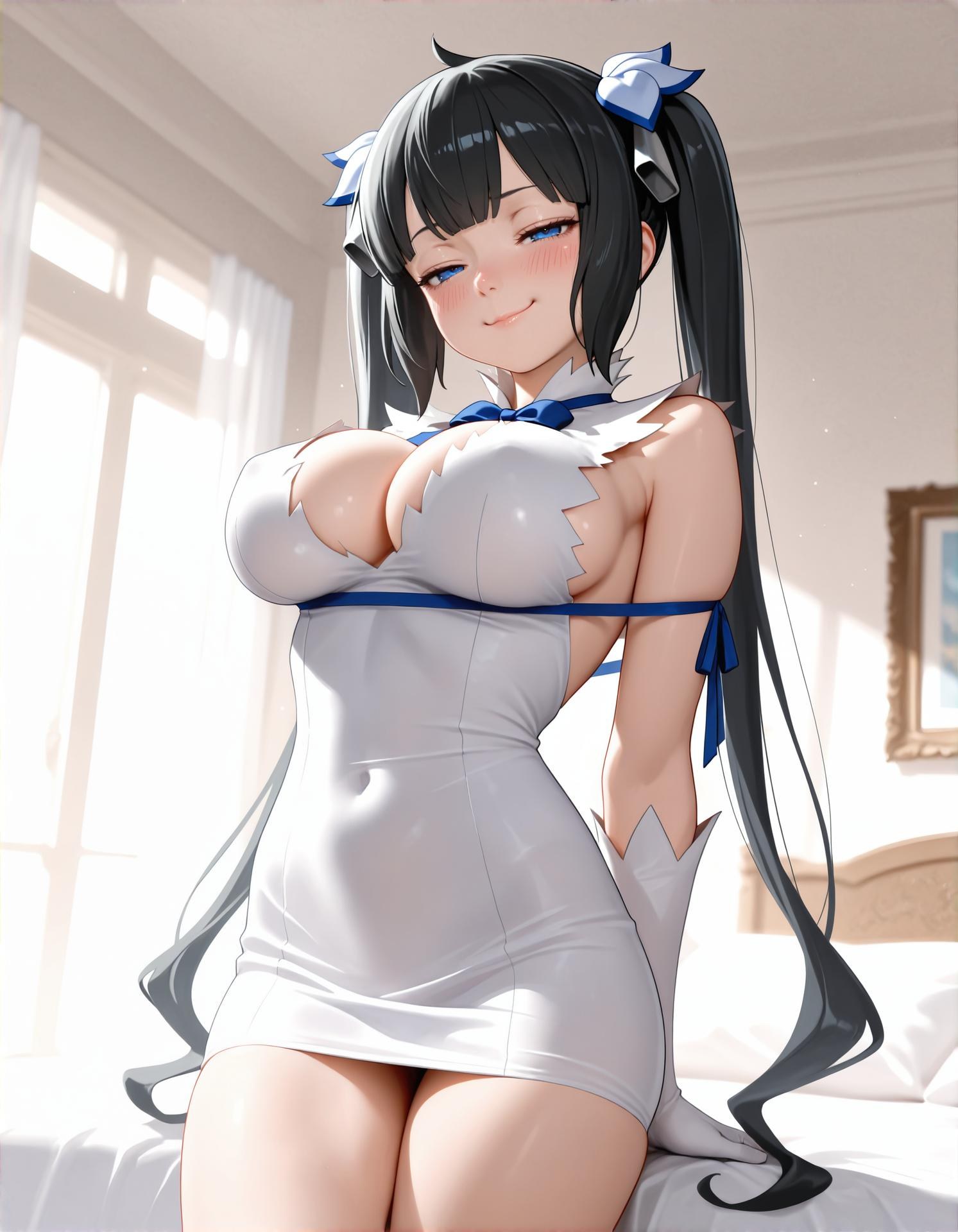 AI Porn - 赫斯緹亞：白裙巨乳露穴足控圖集 125P