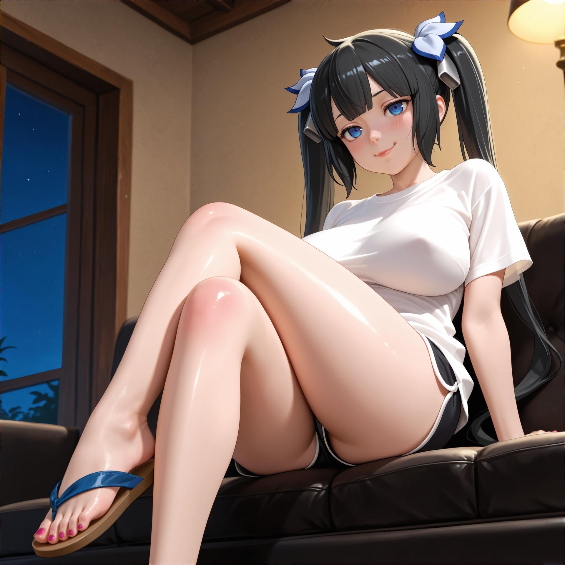 AI Porn - 赫斯緹亞：白裙巨乳露穴足控圖集 125P