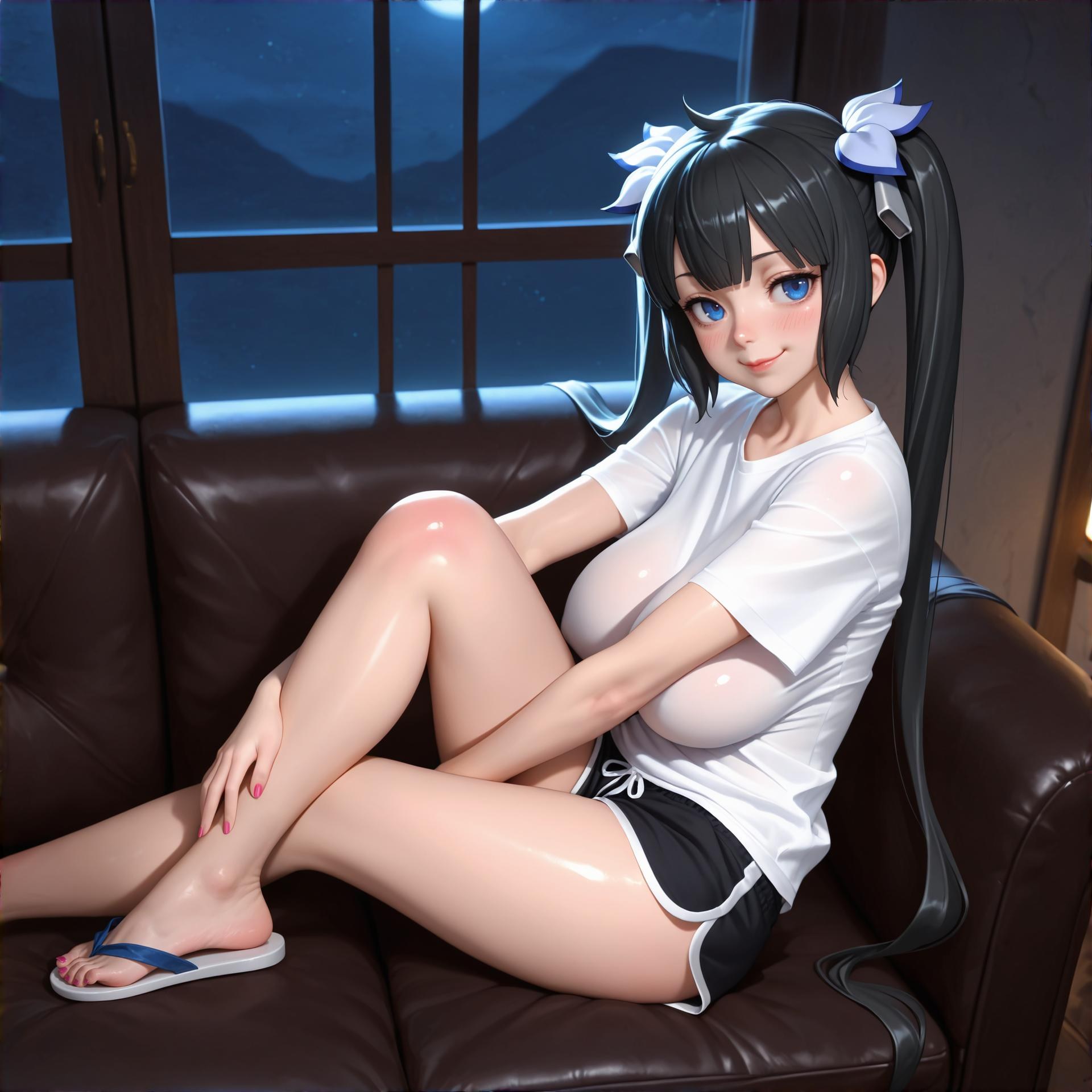 AI Porn - 赫斯緹亞：白裙巨乳露穴足控圖集 125P