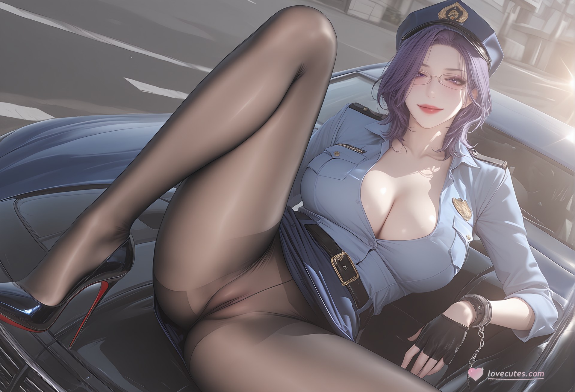 AI Porn - 軽熟女罰 警服黒ストッキング AI成人画像集 142P