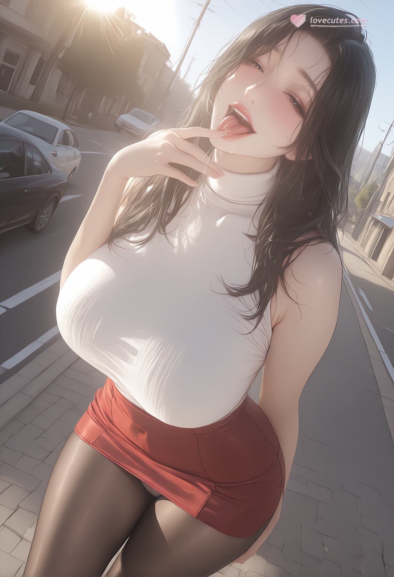 AI Porn - เลขาสาวและแอร์โฮสเตสเจ็ตส่วนตัวถุงน่องดำ AI ผู้ใหญ่ 152P