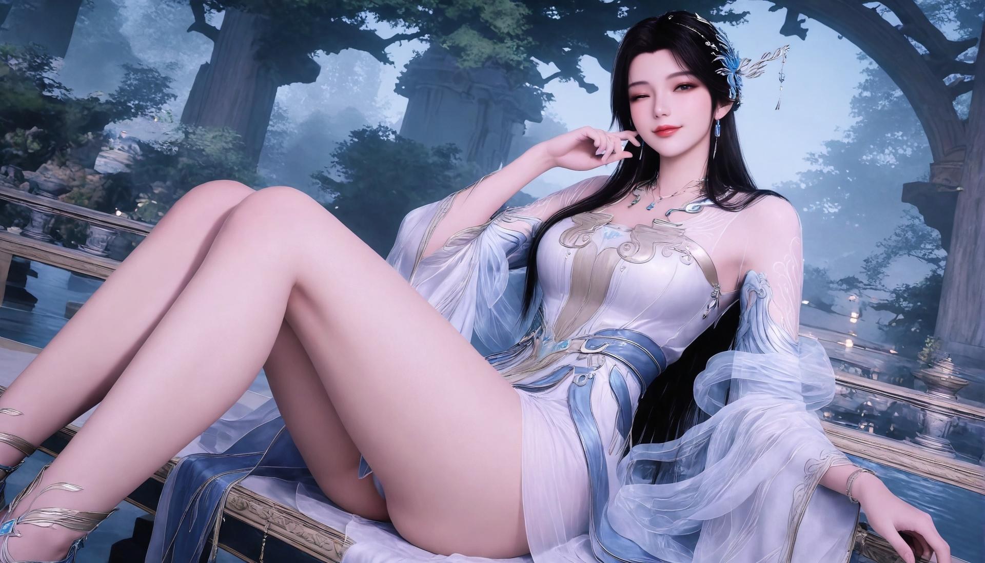 AI Porn - 遮天 安妙依：白紗面紗全裸露穴圖集 412P