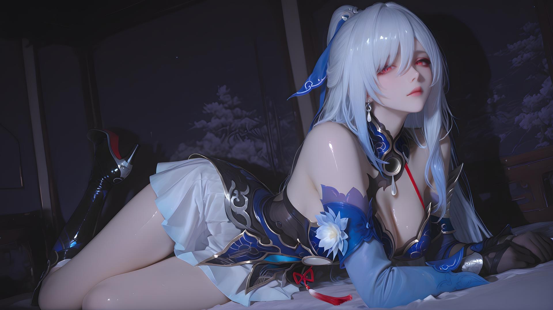AI Porn - 崩壞星穹鐵道 鏡流：白髮全裸露穴圖集 177P