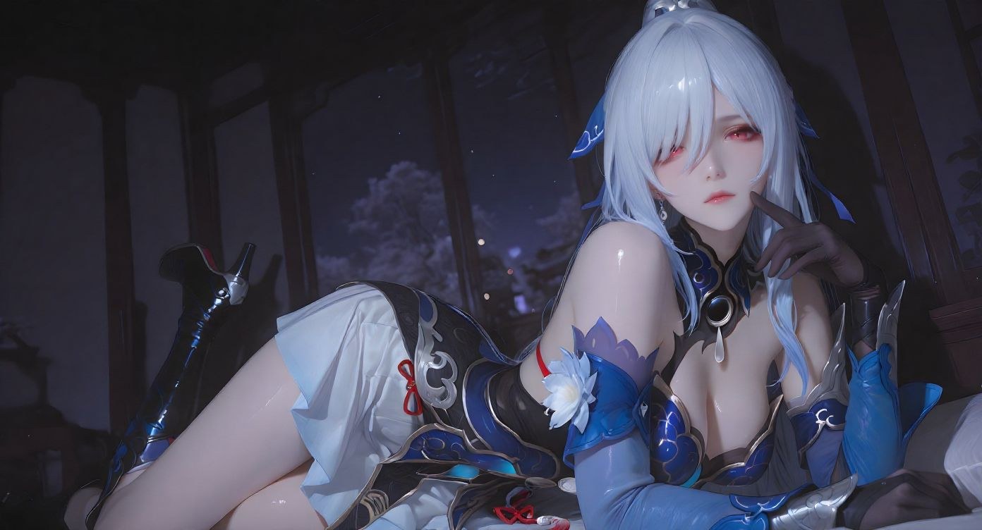 AI Porn - 崩壊スターレイル 鏡流 白髪ヌード AI成人画像集 177P